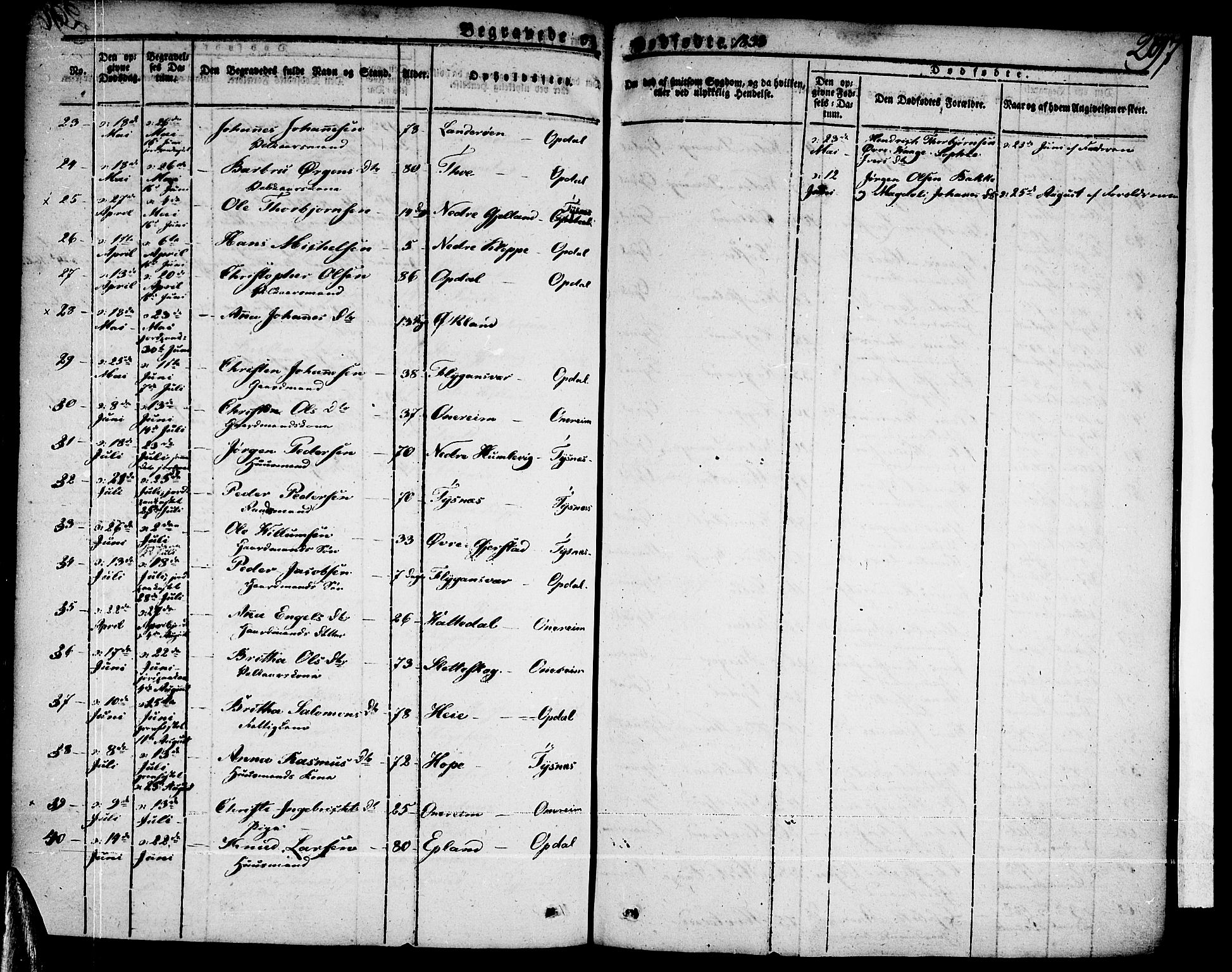 Tysnes sokneprestembete, AV/SAB-A-78601/H/Haa: Parish register (official) no. A 8, 1826-1837, p. 297