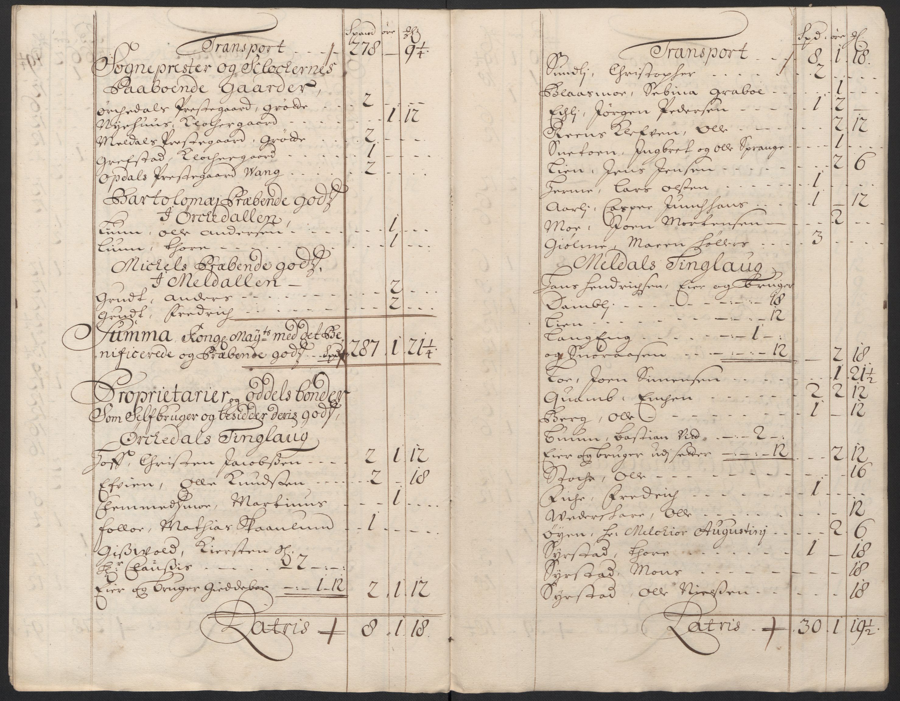 Rentekammeret inntil 1814, Reviderte regnskaper, Fogderegnskap, AV/RA-EA-4092/R60/L3949: Fogderegnskap Orkdal og Gauldal, 1699, p. 201