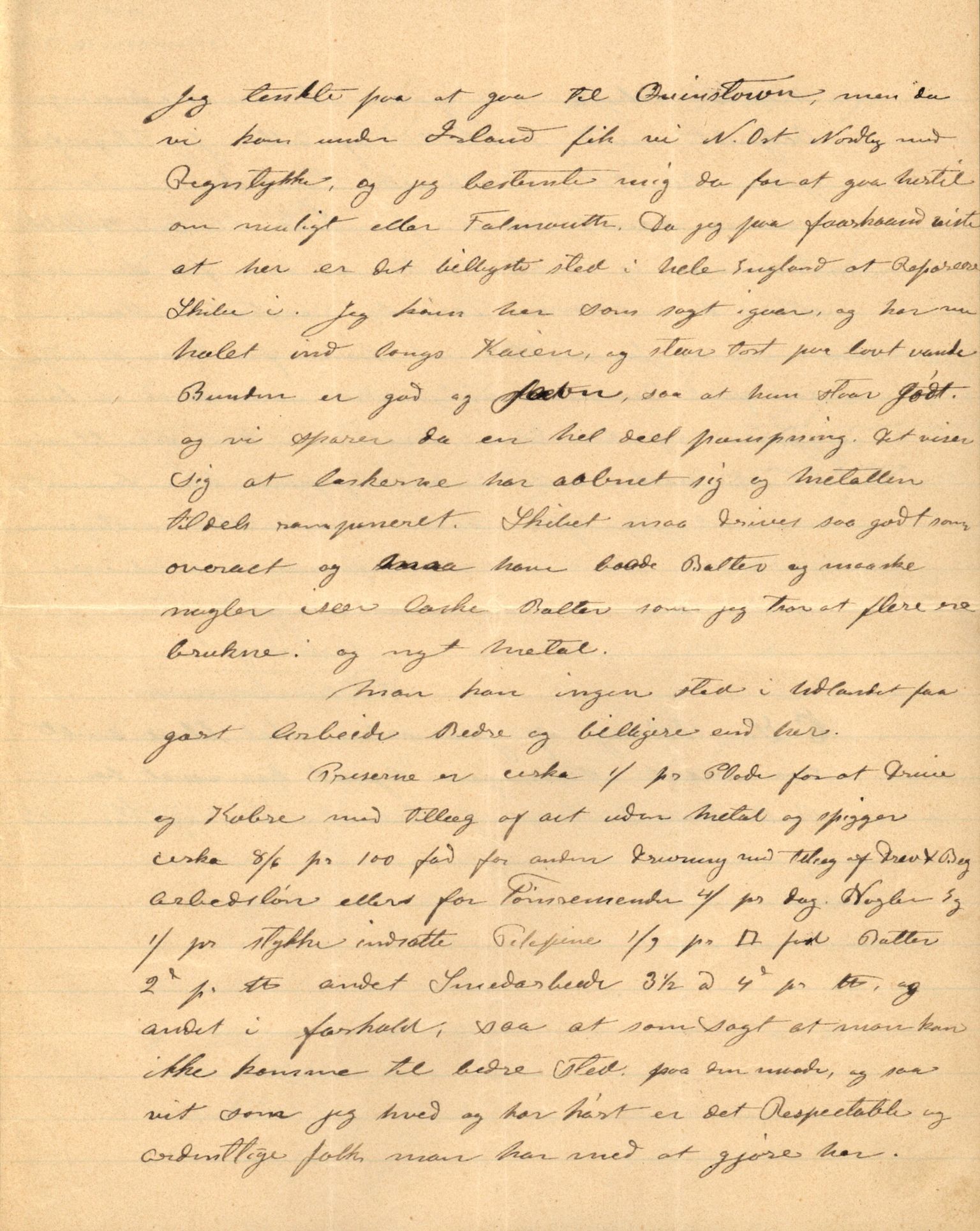 Pa 63 - Østlandske skibsassuranceforening, VEMU/A-1079/G/Ga/L0025/0003: Havaridokumenter / Josephine, Carl, Johanna, Castro, Comorin, Corona, 1890, p. 153