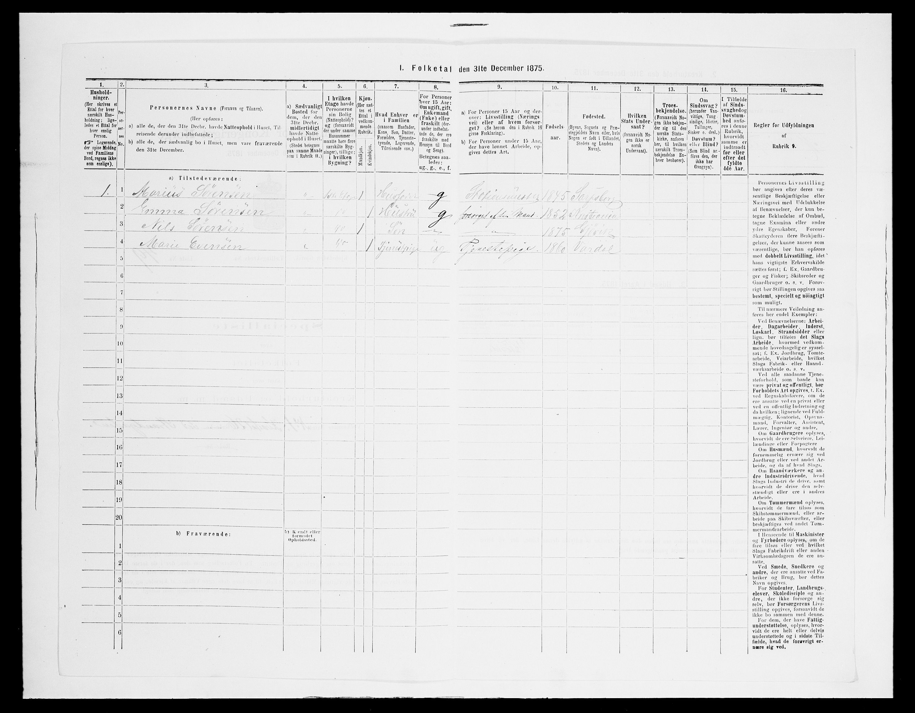 SAH, 1875 census for 0502B Vardal/Gjøvik, 1875, p. 141