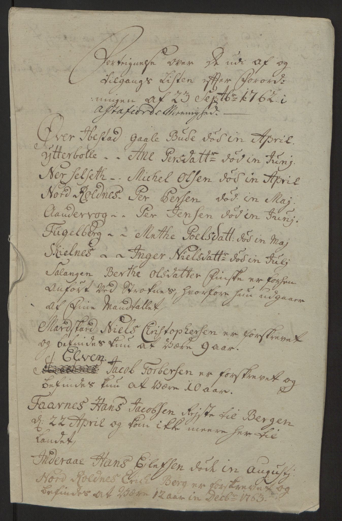 Rentekammeret inntil 1814, Reviderte regnskaper, Fogderegnskap, RA/EA-4092/R68/L4845: Ekstraskatten Senja og Troms, 1762-1765, p. 194