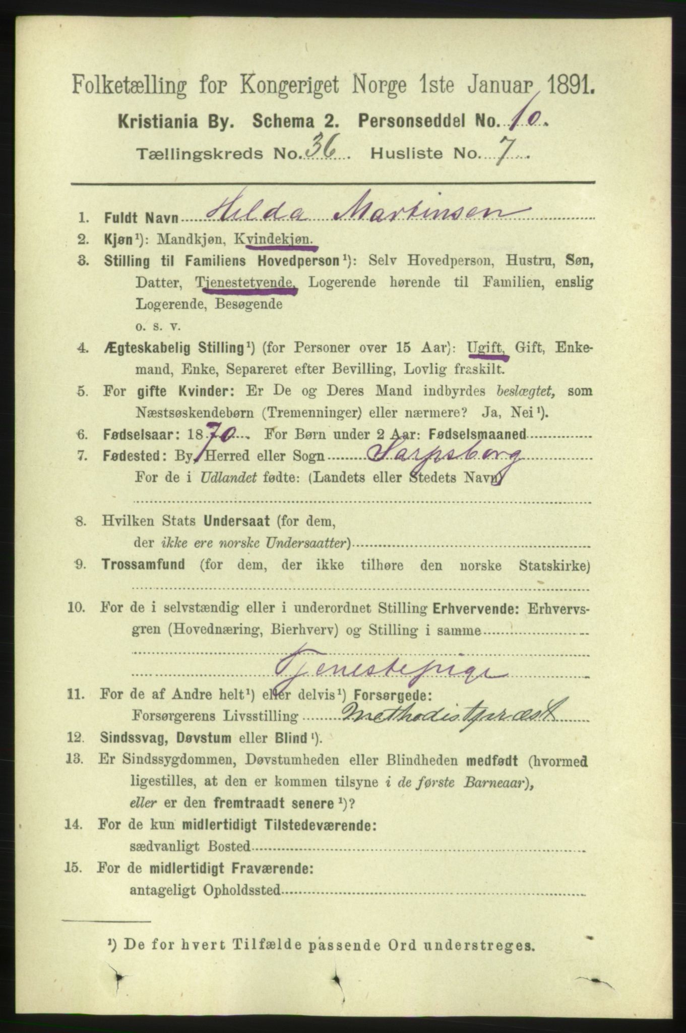 RA, 1891 census for 0301 Kristiania, 1891, p. 20152