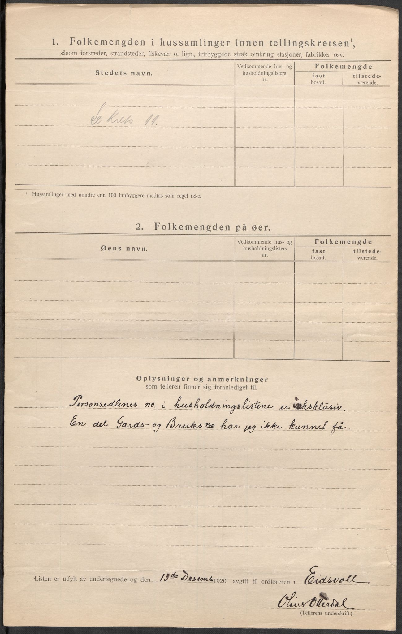 SAO, 1920 census for Eidsvoll, 1920, p. 49