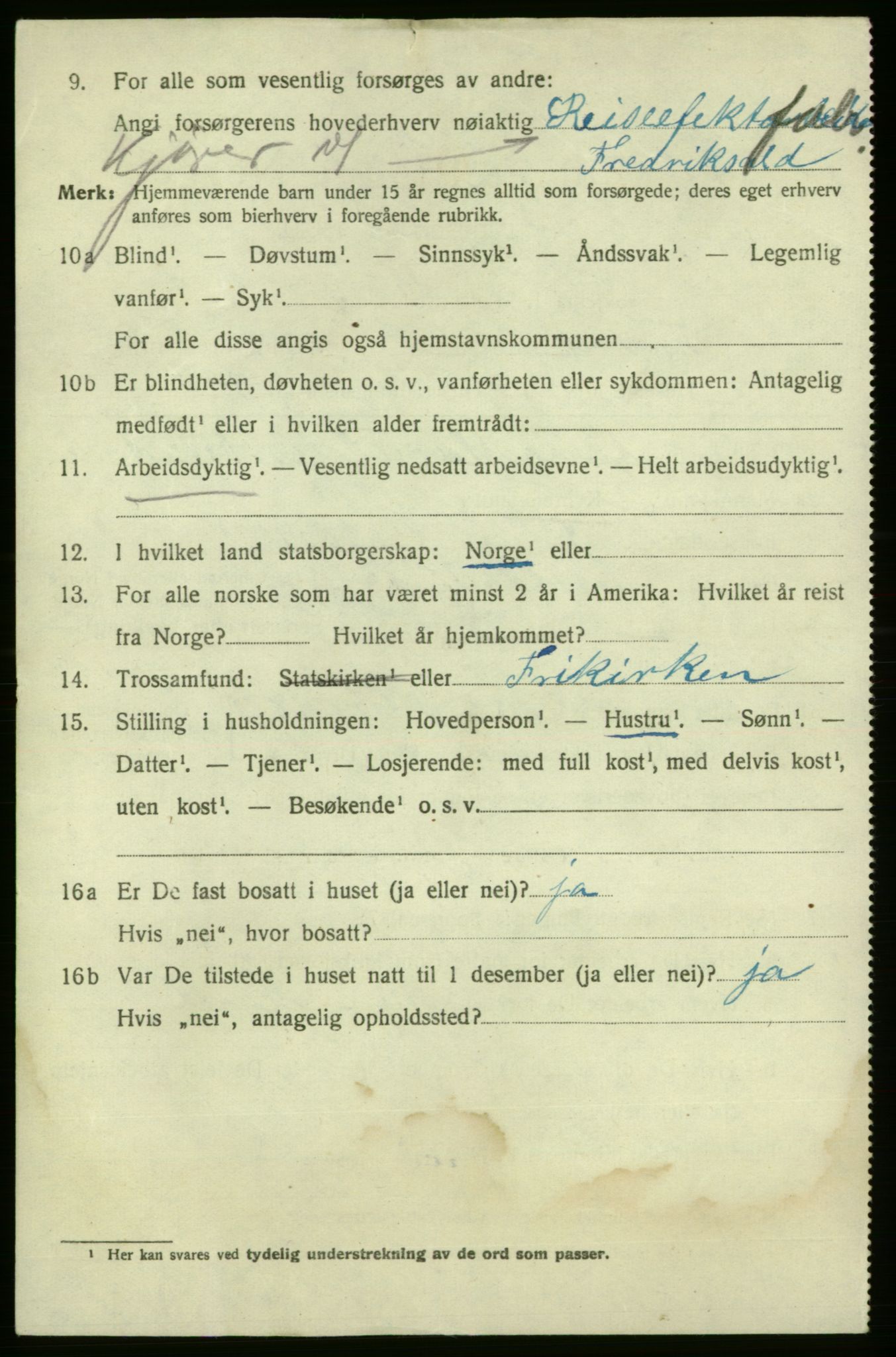 SAO, 1920 census for Fredrikshald, 1920, p. 19760