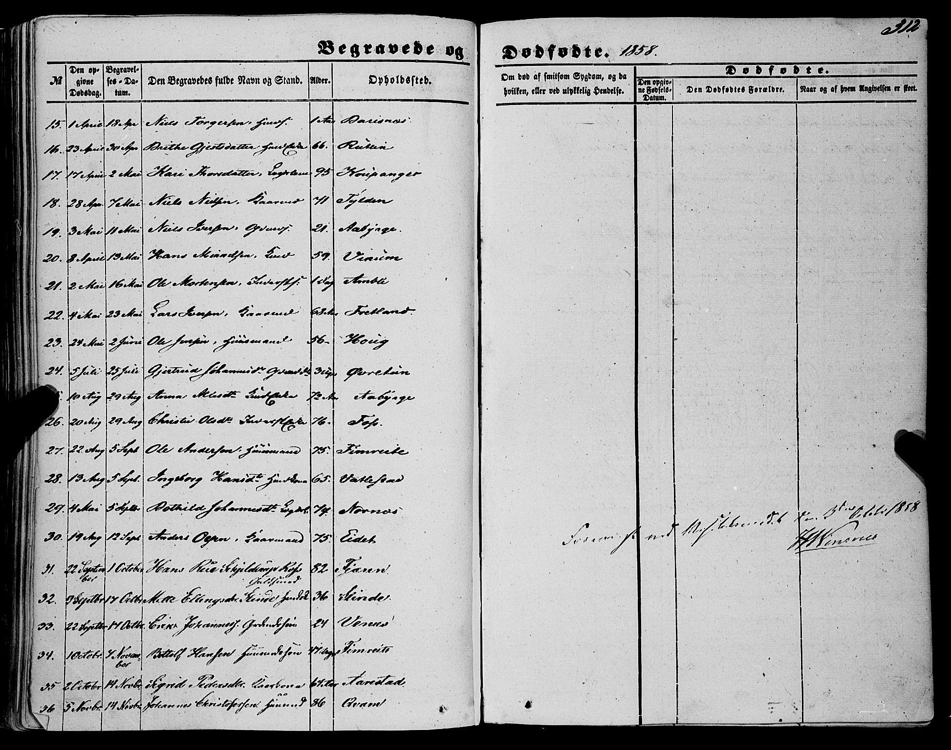 Sogndal sokneprestembete, AV/SAB-A-81301/H/Haa/Haaa/L0012II: Parish register (official) no. A 12II, 1847-1877, p. 312