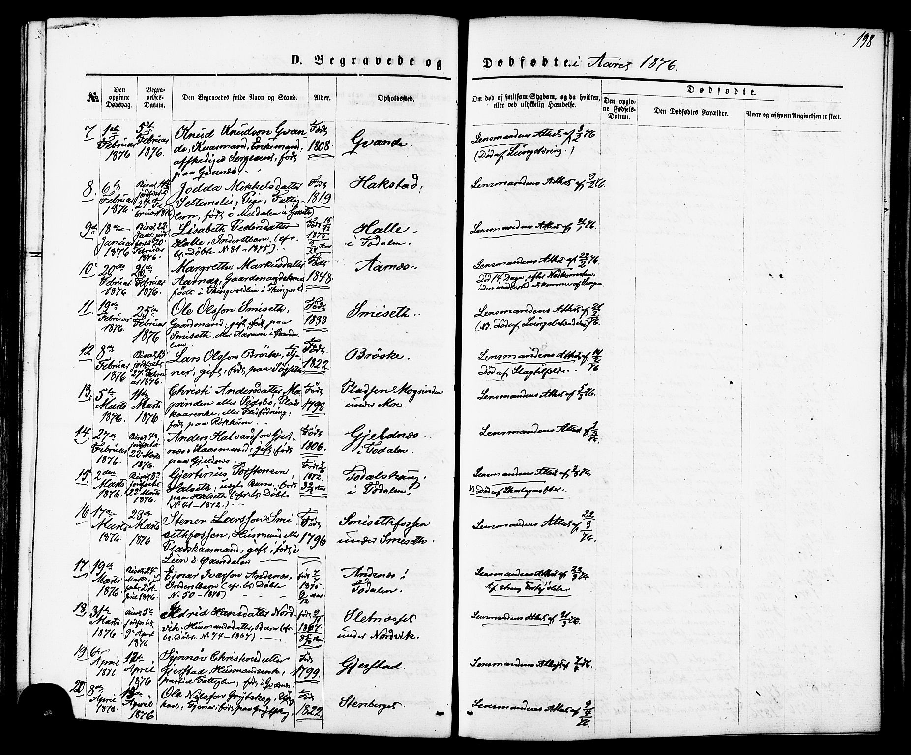 Ministerialprotokoller, klokkerbøker og fødselsregistre - Møre og Romsdal, AV/SAT-A-1454/592/L1027: Parish register (official) no. 592A05, 1865-1878, p. 198