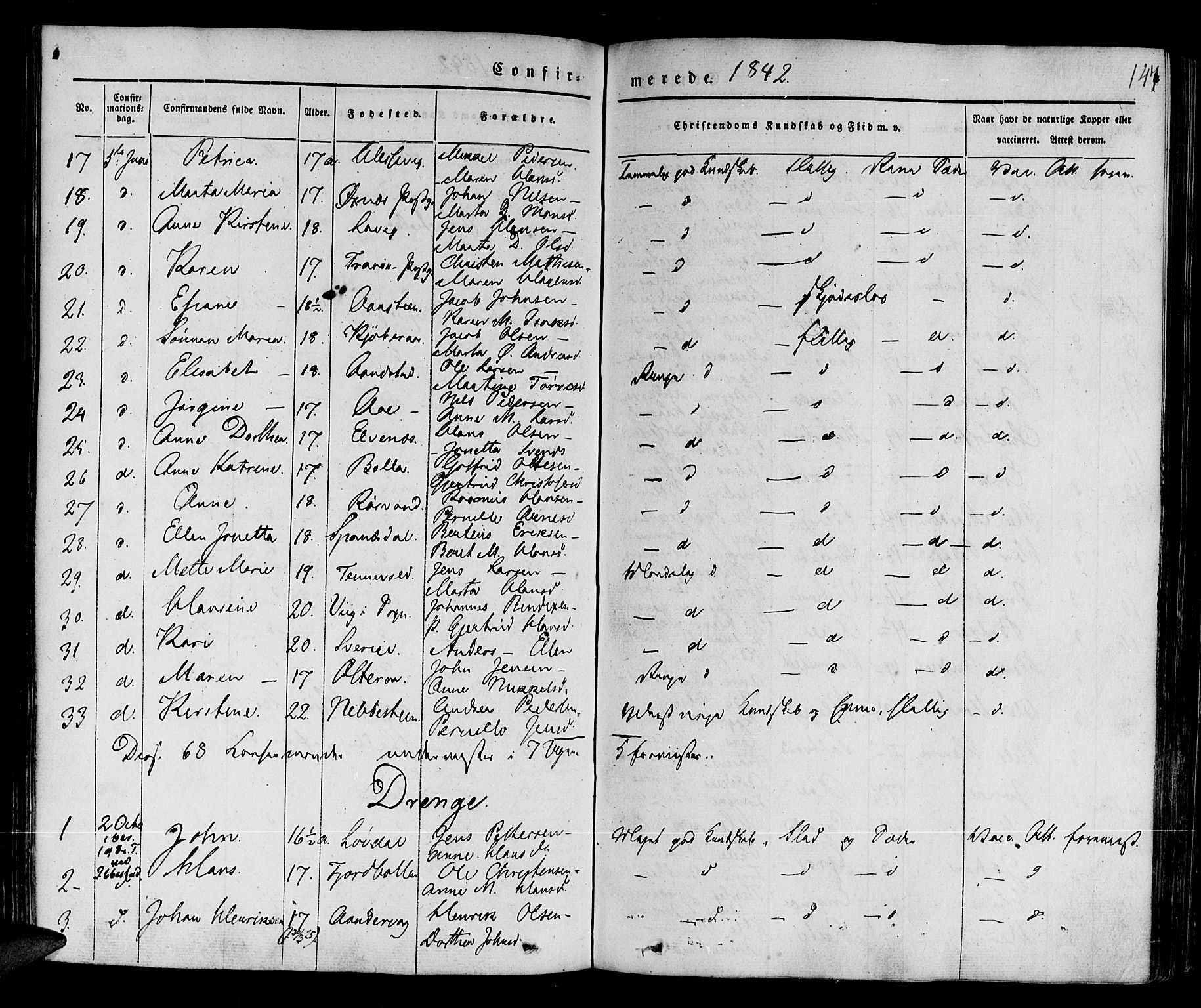 Ibestad sokneprestembete, AV/SATØ-S-0077/H/Ha/Haa/L0006kirke: Parish register (official) no. 6, 1837-1850, p. 147