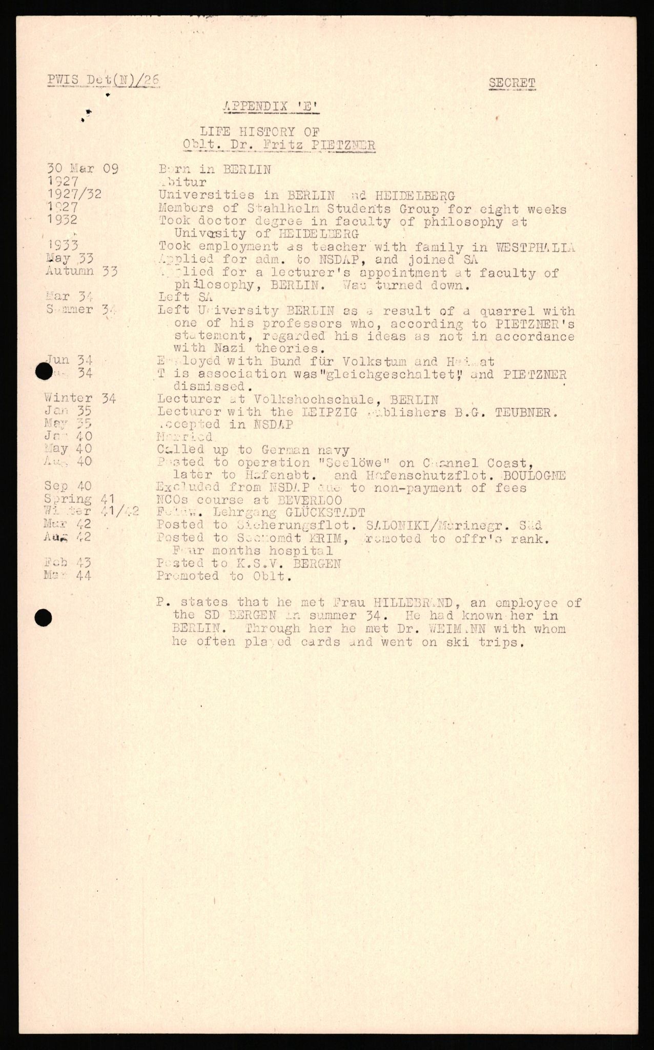 Forsvaret, Forsvarets overkommando II, AV/RA-RAFA-3915/D/Db/L0026: CI Questionaires. Tyske okkupasjonsstyrker i Norge. Tyskere., 1945-1946, p. 216