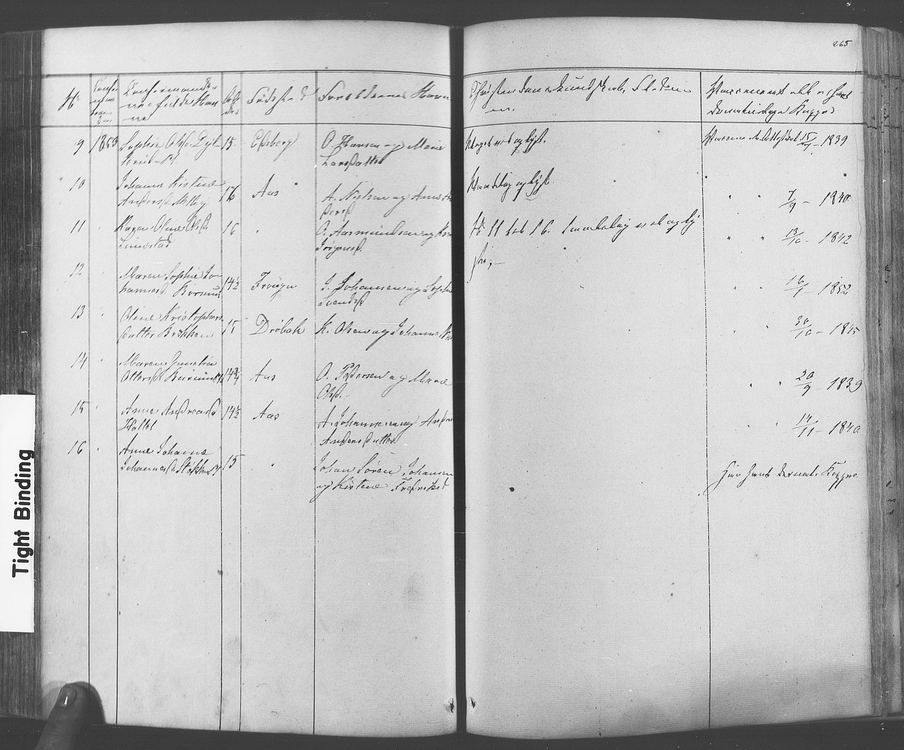 Ås prestekontor Kirkebøker, AV/SAO-A-10894/F/Fa/L0006: Parish register (official) no. I 6, 1841-1853, p. 264-265