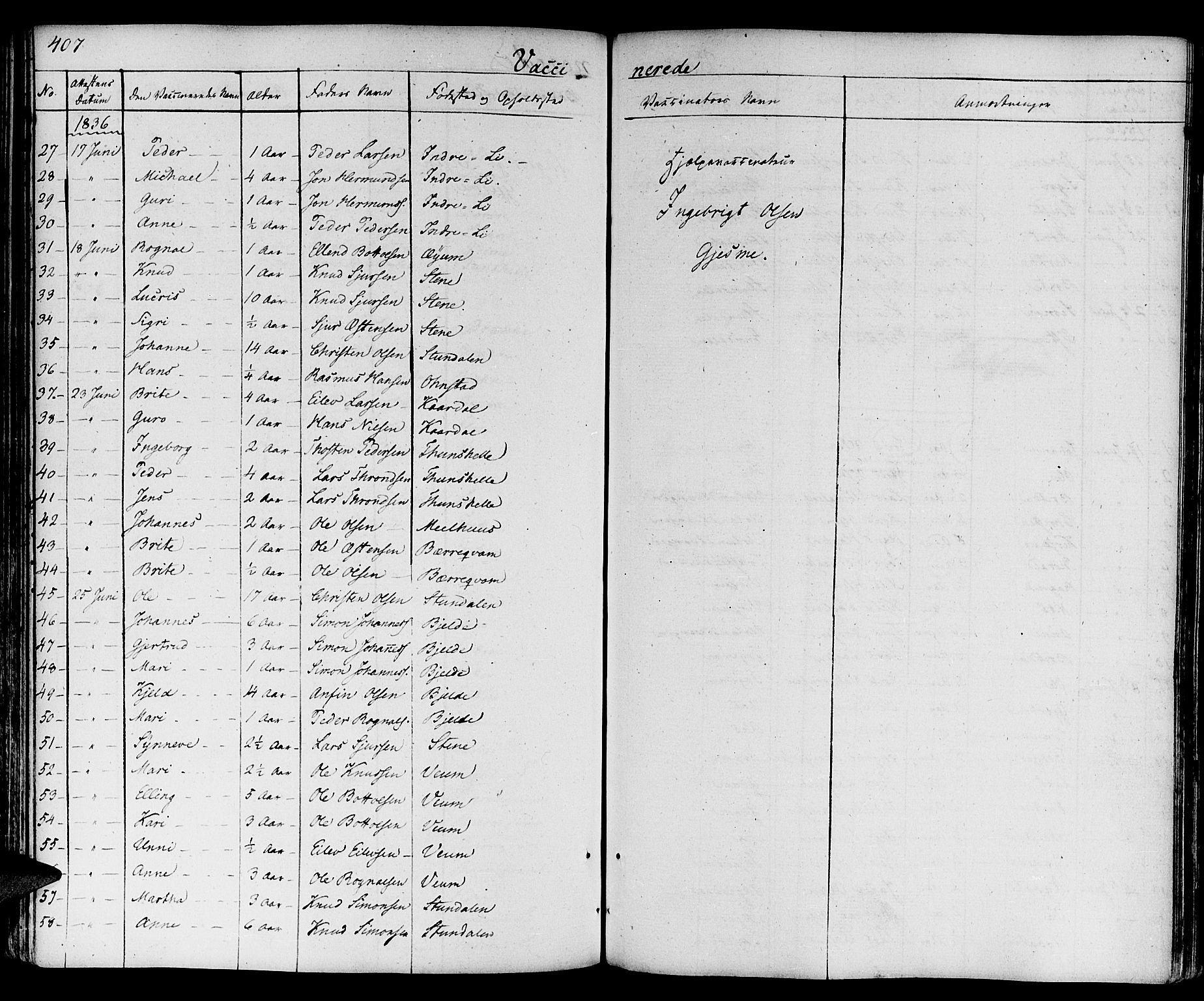 Aurland sokneprestembete, AV/SAB-A-99937/H/Ha/Haa/L0006: Parish register (official) no. A 6, 1821-1859, p. 407