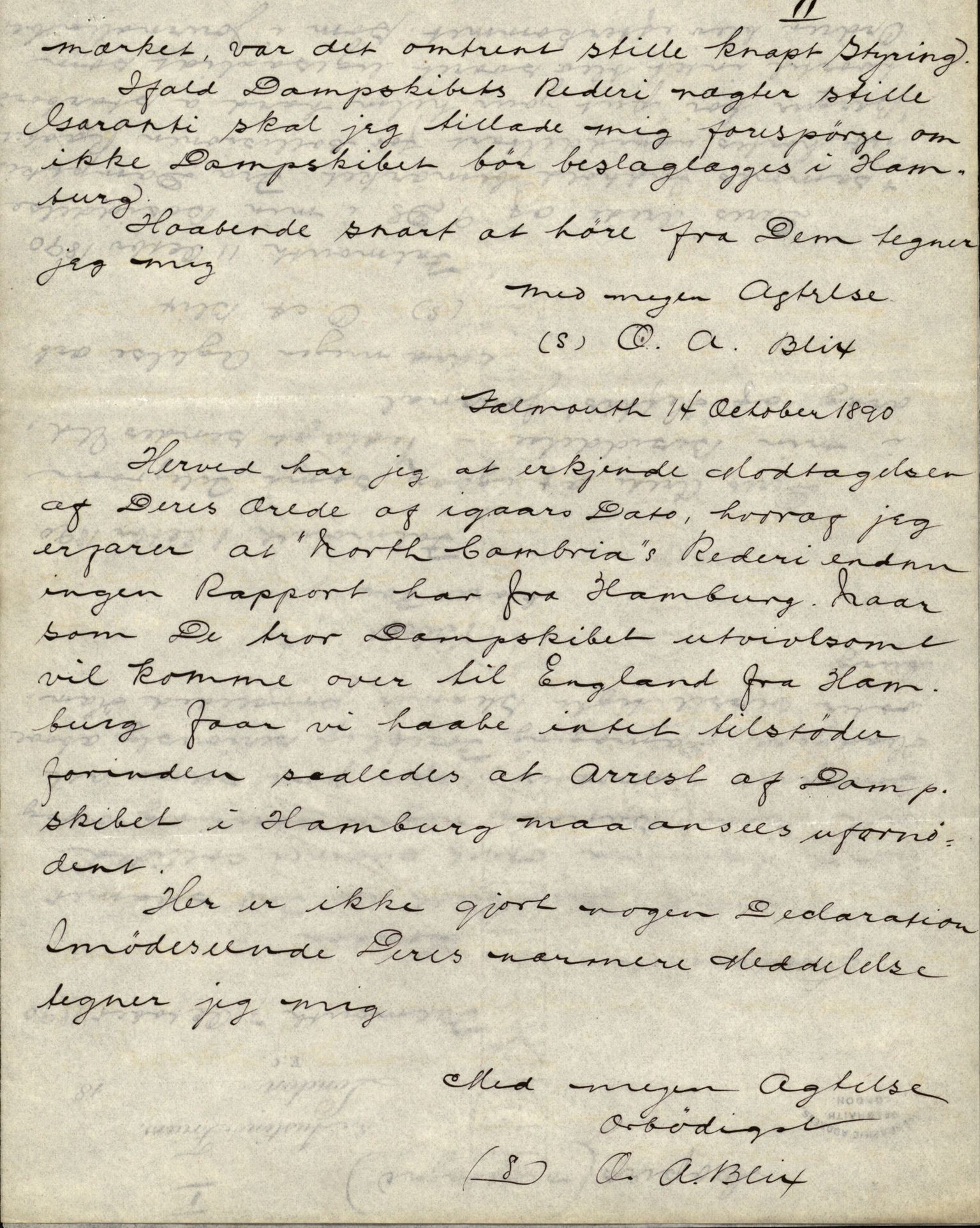 Pa 63 - Østlandske skibsassuranceforening, VEMU/A-1079/G/Ga/L0025/0004: Havaridokumenter / Imanuel, Hefhi, Guldregn, Haabet, Harald, Windsor, 1890, p. 39