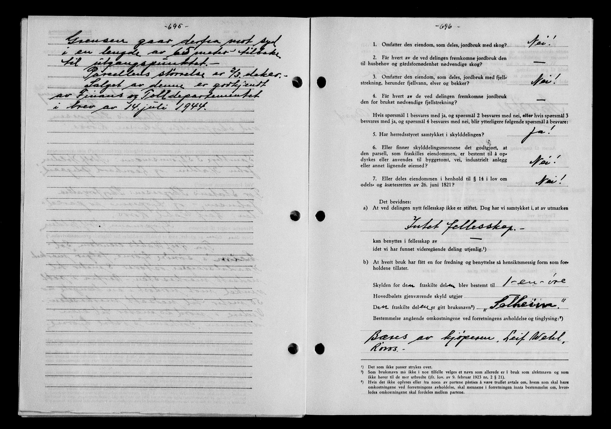 Gauldal sorenskriveri, SAT/A-0014/1/2/2C/L0058: Mortgage book no. 63, 1944-1945, Diary no: : 408/1945