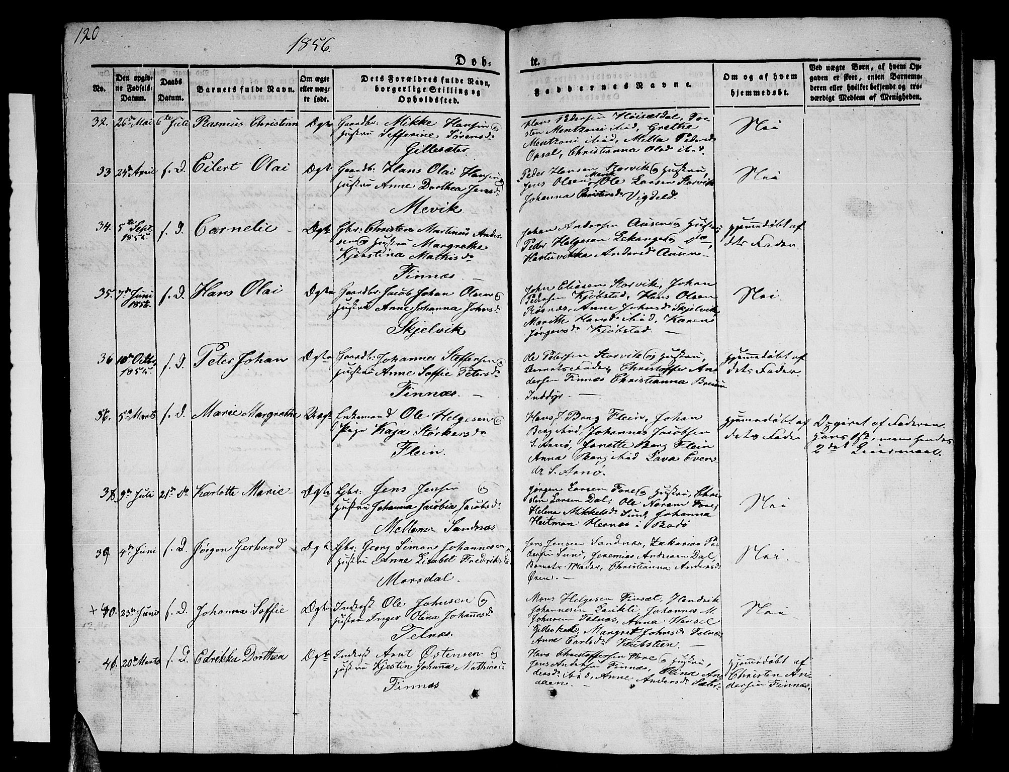 Ministerialprotokoller, klokkerbøker og fødselsregistre - Nordland, SAT/A-1459/805/L0106: Parish register (copy) no. 805C02, 1841-1861, p. 120