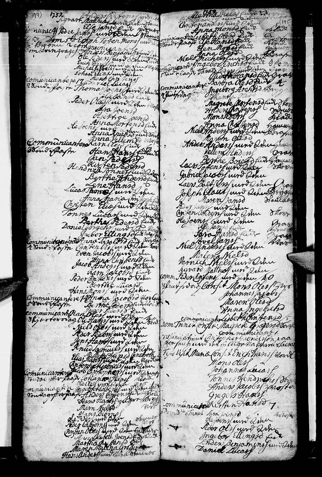 Ministerialprotokoller, klokkerbøker og fødselsregistre - Nordland, SAT/A-1459/807/L0118: Parish register (official) no. 807A01, 1752-1798, p. 194-195