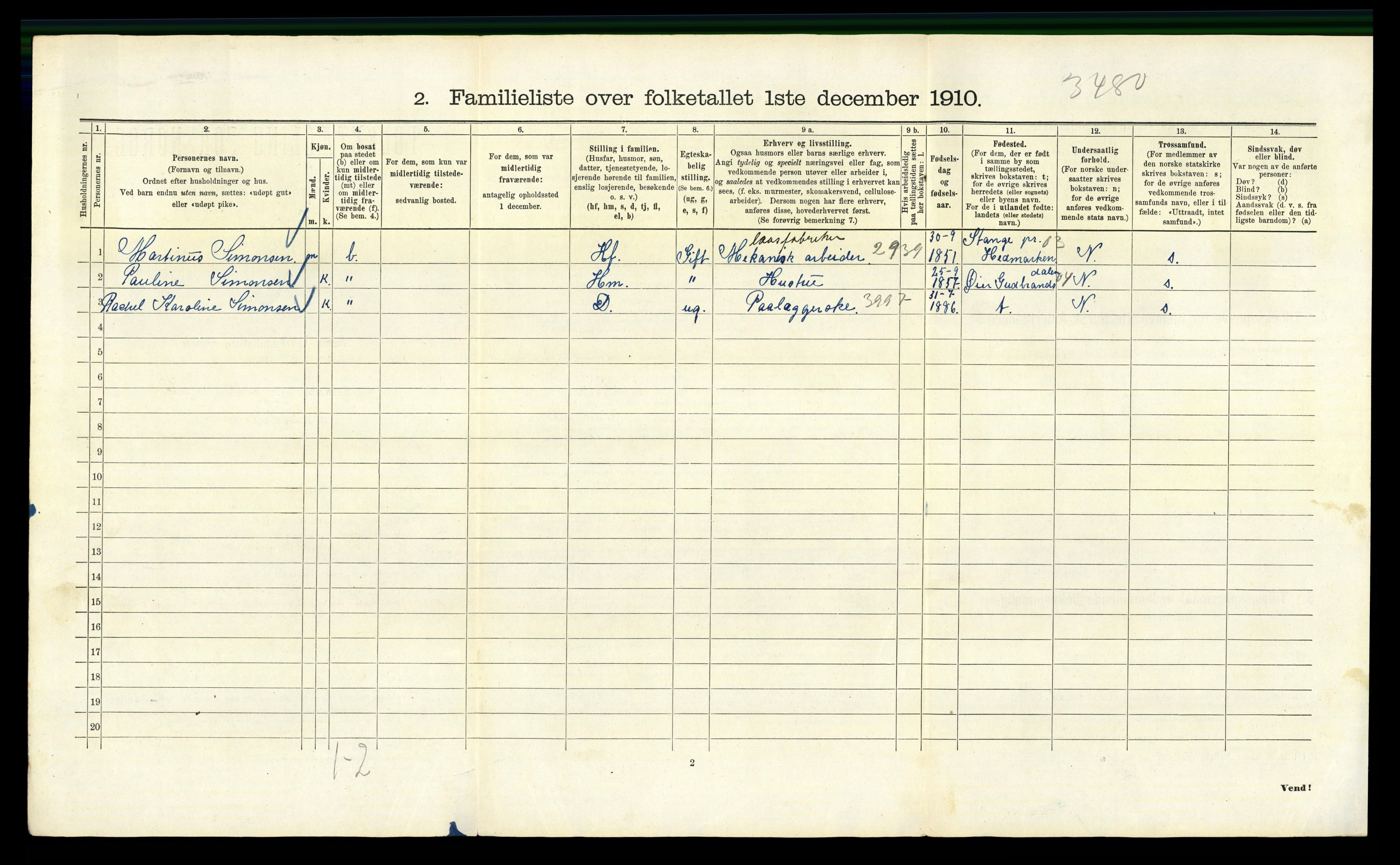 RA, 1910 census for Kristiania, 1910, p. 103212