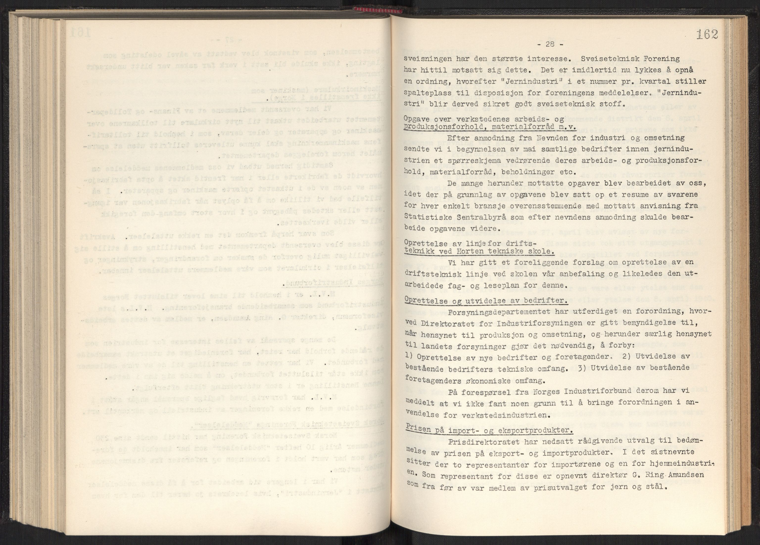 Teknologibedriftenes Landsforening TBL, AV/RA-PA-1700/A/Ad/L0006: Årsberetning med register, 1937-1943, p. 162