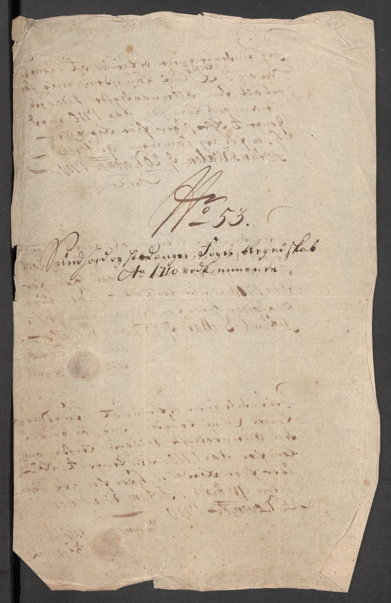 Rentekammeret inntil 1814, Reviderte regnskaper, Fogderegnskap, AV/RA-EA-4092/R48/L2986: Fogderegnskap Sunnhordland og Hardanger, 1709-1710, p. 605