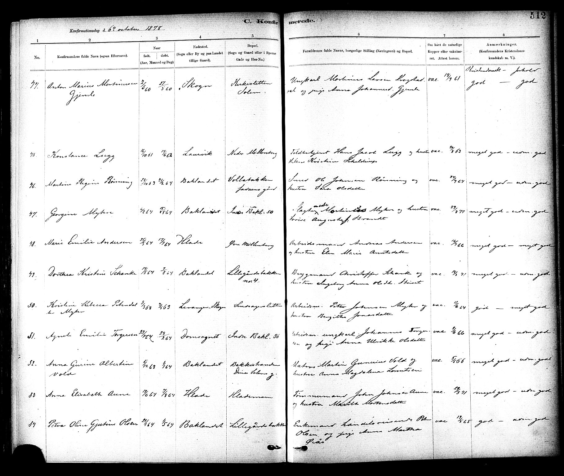 Ministerialprotokoller, klokkerbøker og fødselsregistre - Sør-Trøndelag, AV/SAT-A-1456/604/L0188: Parish register (official) no. 604A09, 1878-1892, p. 512