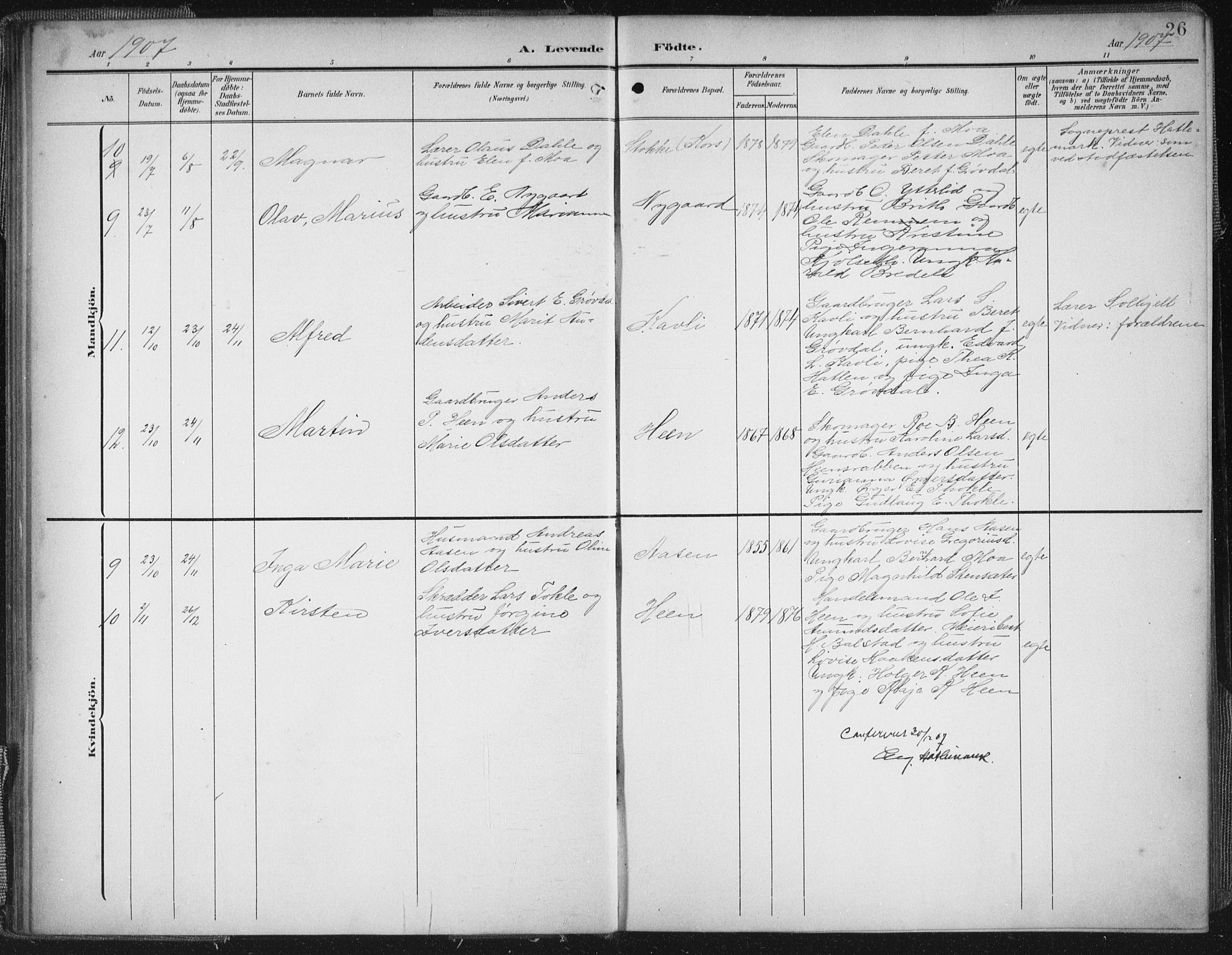 Ministerialprotokoller, klokkerbøker og fødselsregistre - Møre og Romsdal, AV/SAT-A-1454/545/L0589: Parish register (copy) no. 545C03, 1902-1937, p. 26