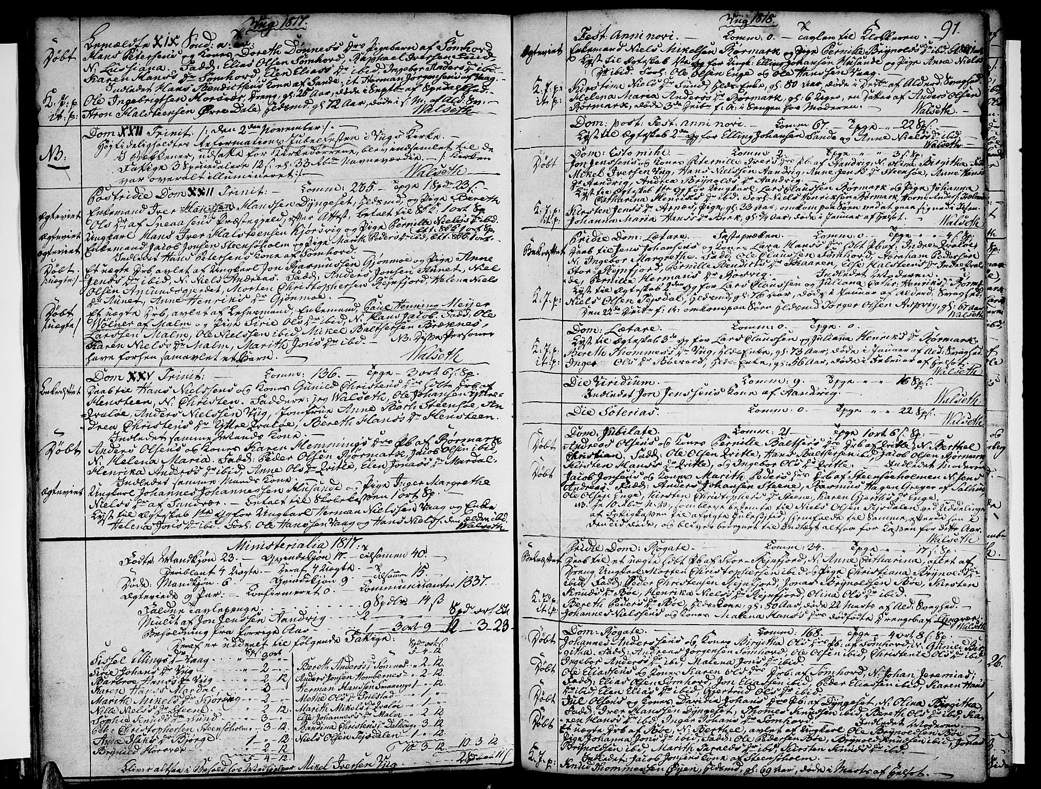 Ministerialprotokoller, klokkerbøker og fødselsregistre - Nordland, SAT/A-1459/812/L0174: Parish register (official) no. 812A03, 1801-1819, p. 91