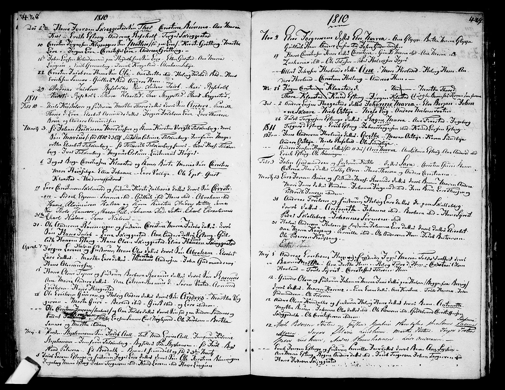 Tjølling kirkebøker, AV/SAKO-A-60/F/Fa/L0004: Parish register (official) no. 4, 1779-1817, p. 428-429