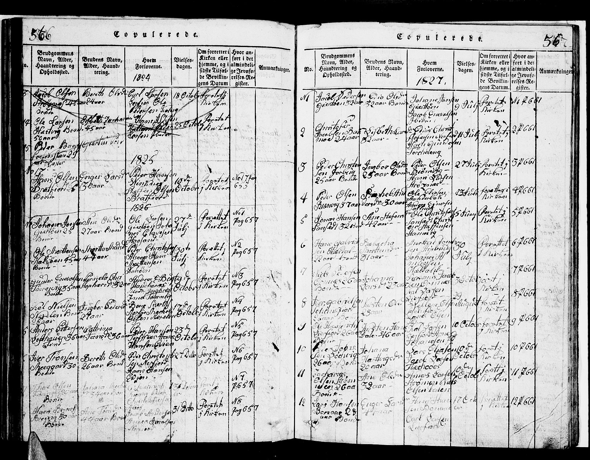 Ministerialprotokoller, klokkerbøker og fødselsregistre - Nordland, AV/SAT-A-1459/853/L0773: Parish register (copy) no. 853C01, 1821-1859, p. 566-567