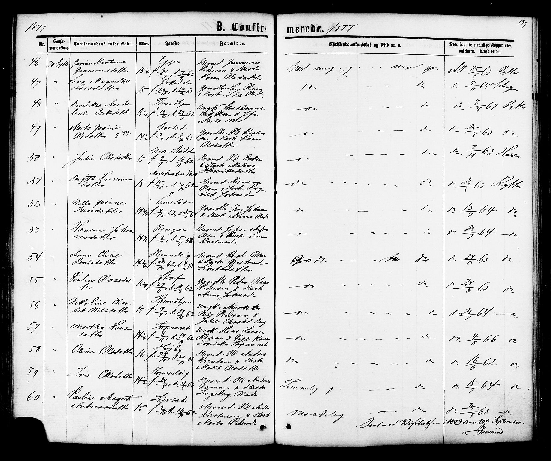 Ministerialprotokoller, klokkerbøker og fødselsregistre - Sør-Trøndelag, AV/SAT-A-1456/616/L0409: Parish register (official) no. 616A06, 1865-1877, p. 139
