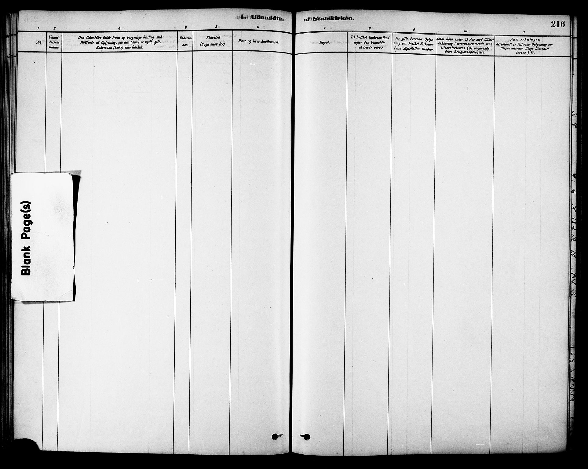 Ministerialprotokoller, klokkerbøker og fødselsregistre - Nordland, AV/SAT-A-1459/885/L1204: Parish register (official) no. 885A05, 1878-1892, p. 216