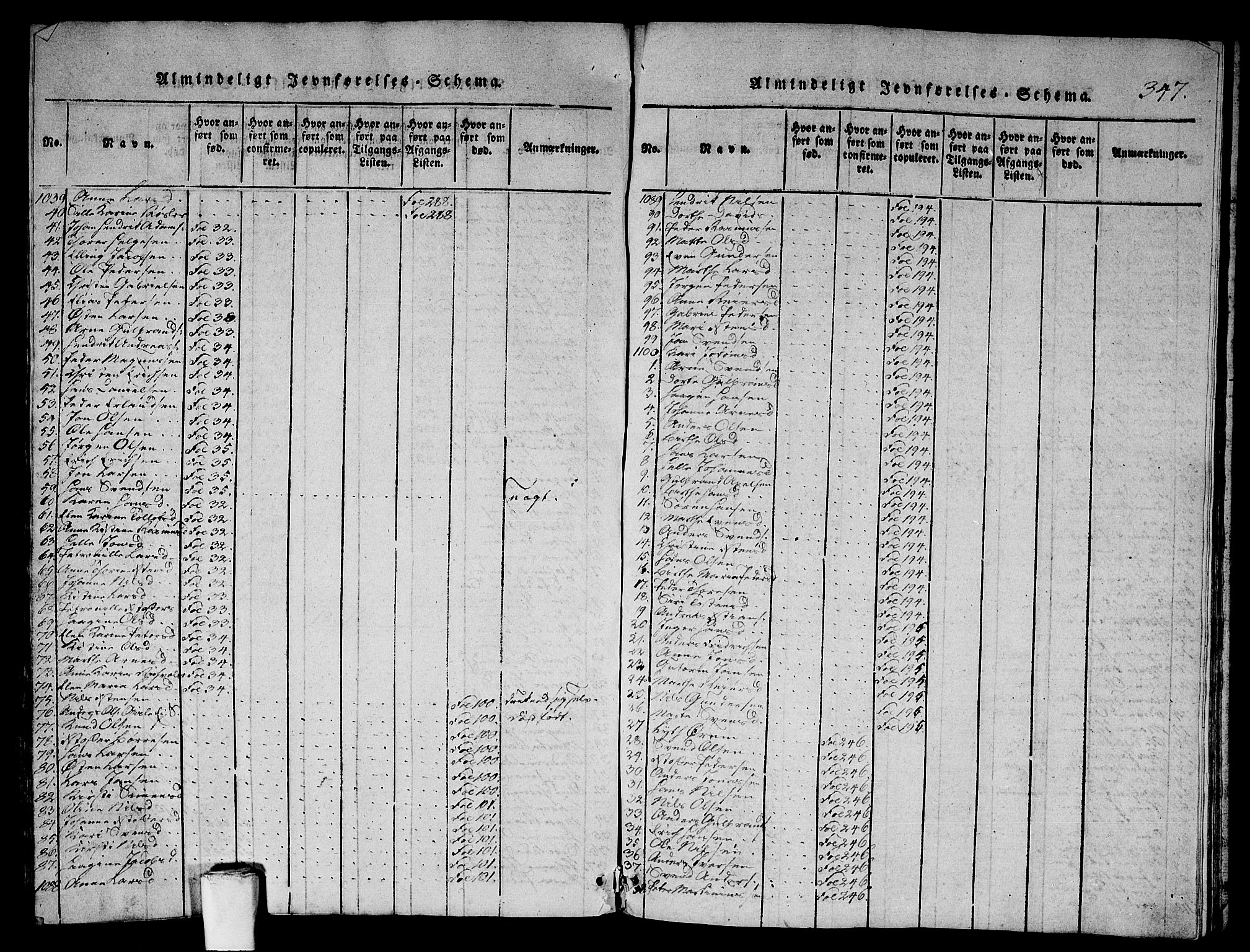 Asker prestekontor Kirkebøker, SAO/A-10256a/G/Ga/L0001: Parish register (copy) no. I 1, 1814-1830, p. 347