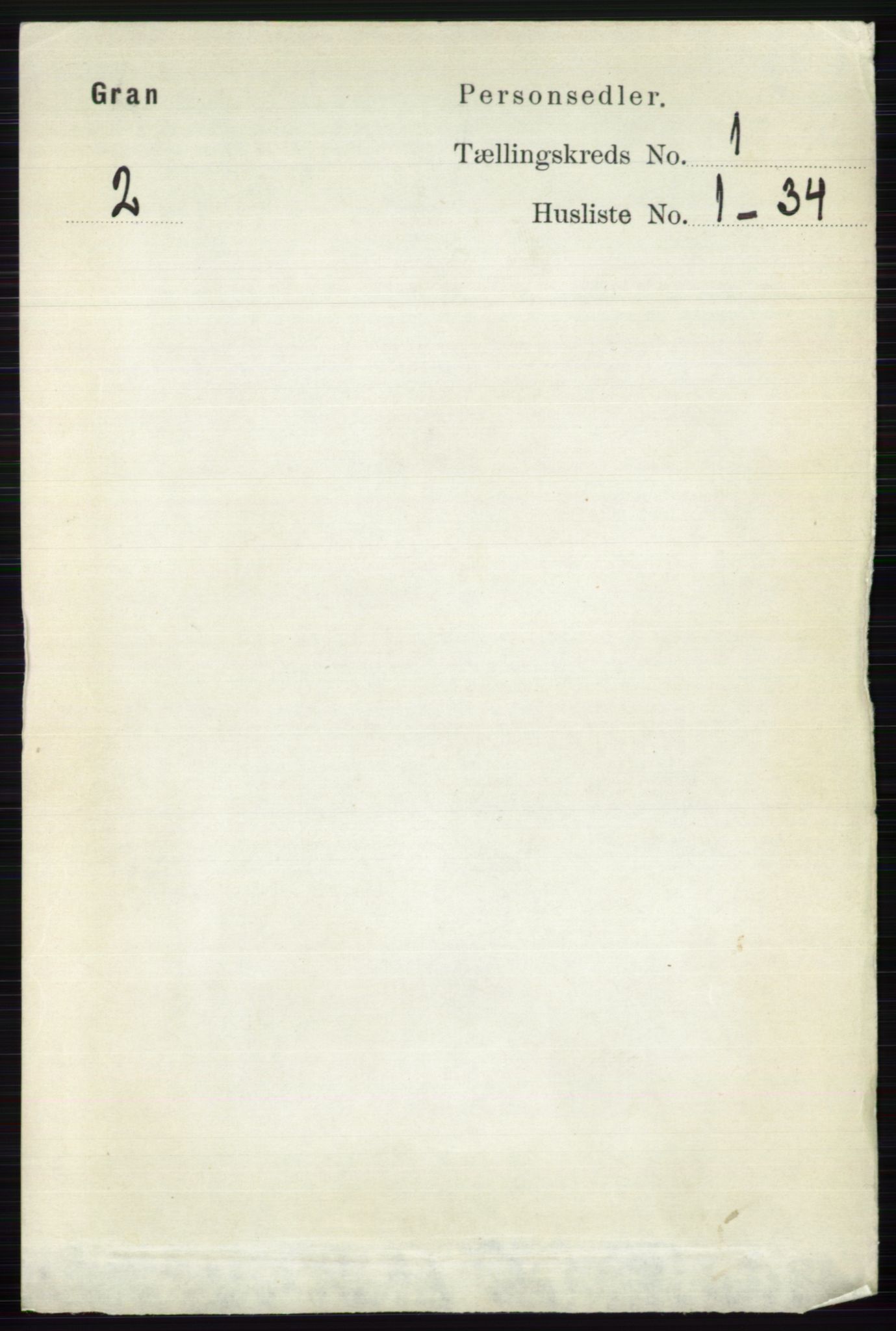RA, 1891 census for 0534 Gran, 1891, p. 52