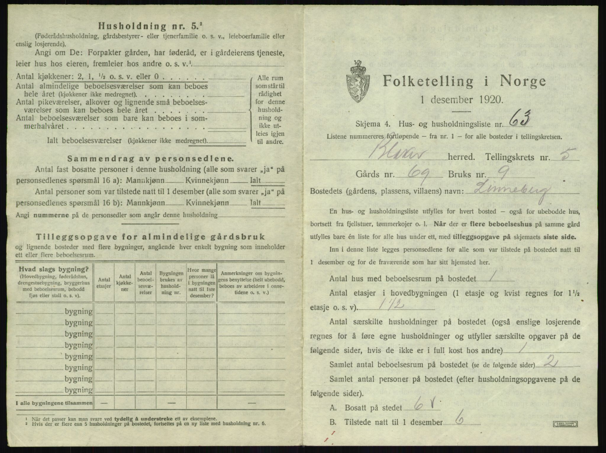 SAO, 1920 census for Blaker, 1920, p. 785