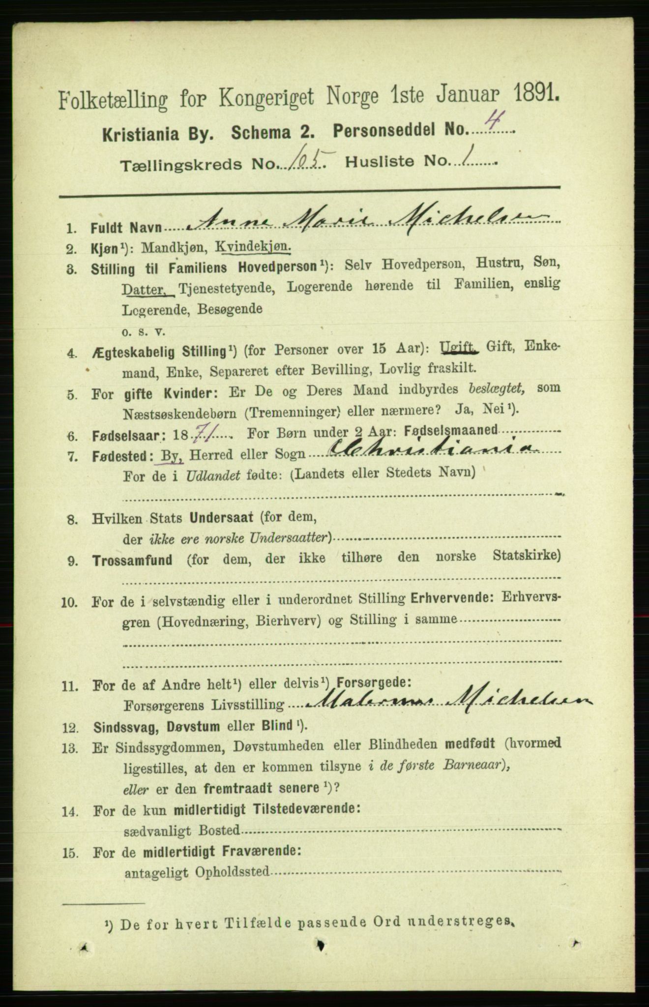 RA, 1891 census for 0301 Kristiania, 1891, p. 52930