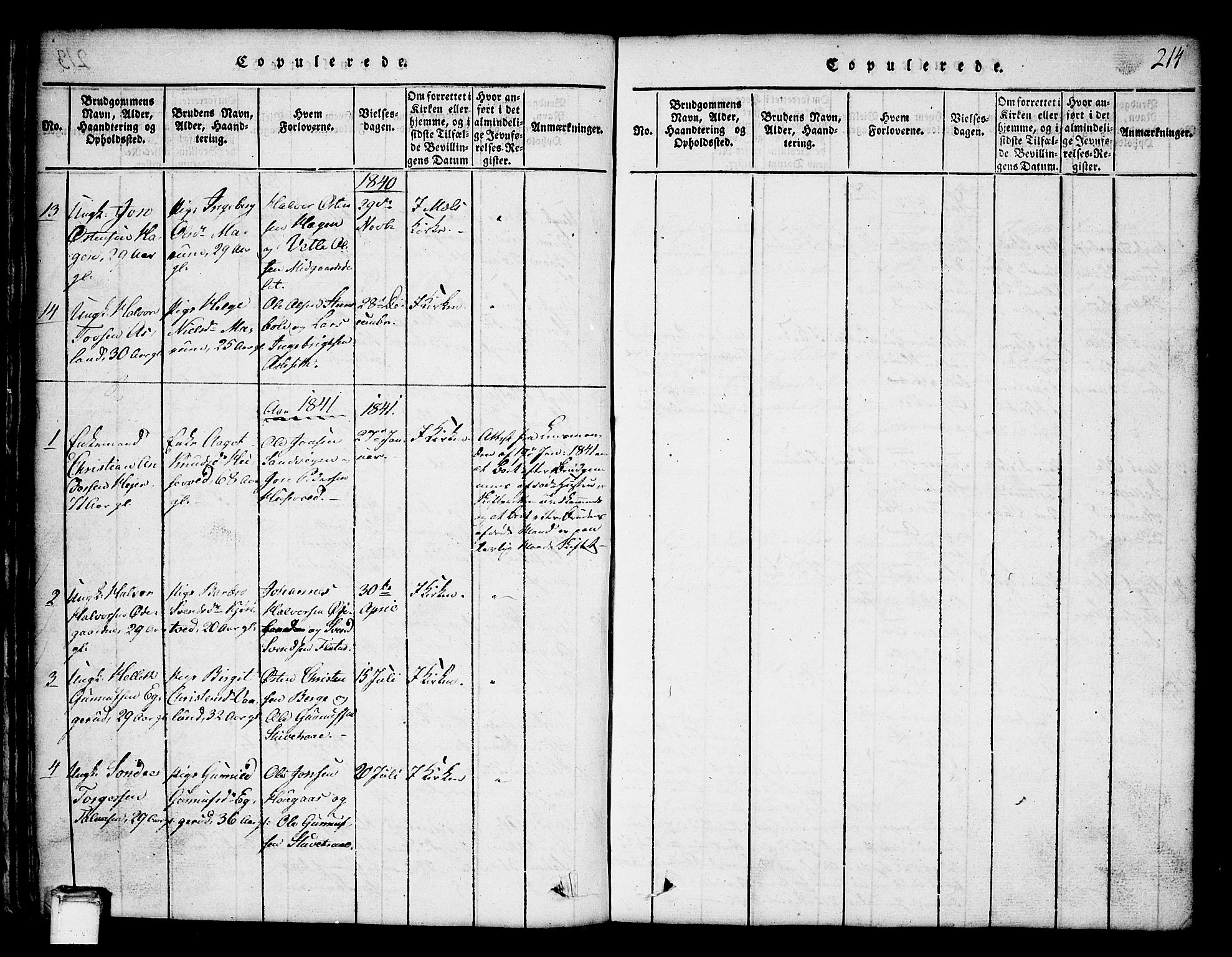 Tinn kirkebøker, SAKO/A-308/G/Ga/L0001: Parish register (copy) no. I 1, 1815-1850, p. 214