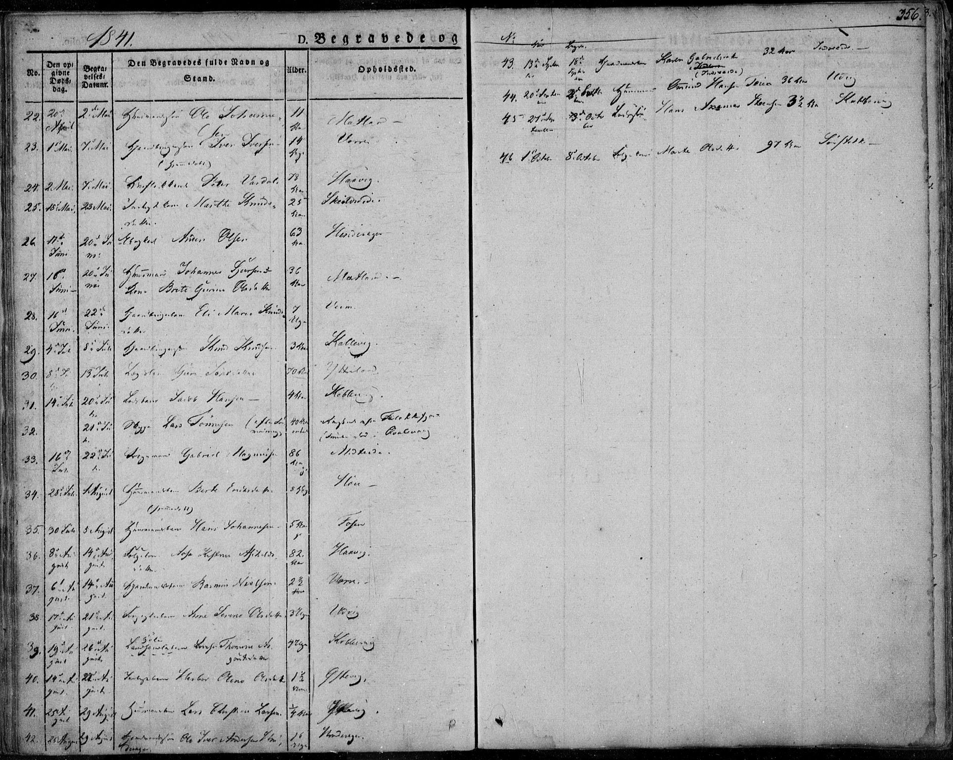 Avaldsnes sokneprestkontor, SAST/A -101851/H/Ha/Haa/L0005: Parish register (official) no. A 5.2, 1825-1841, p. 356