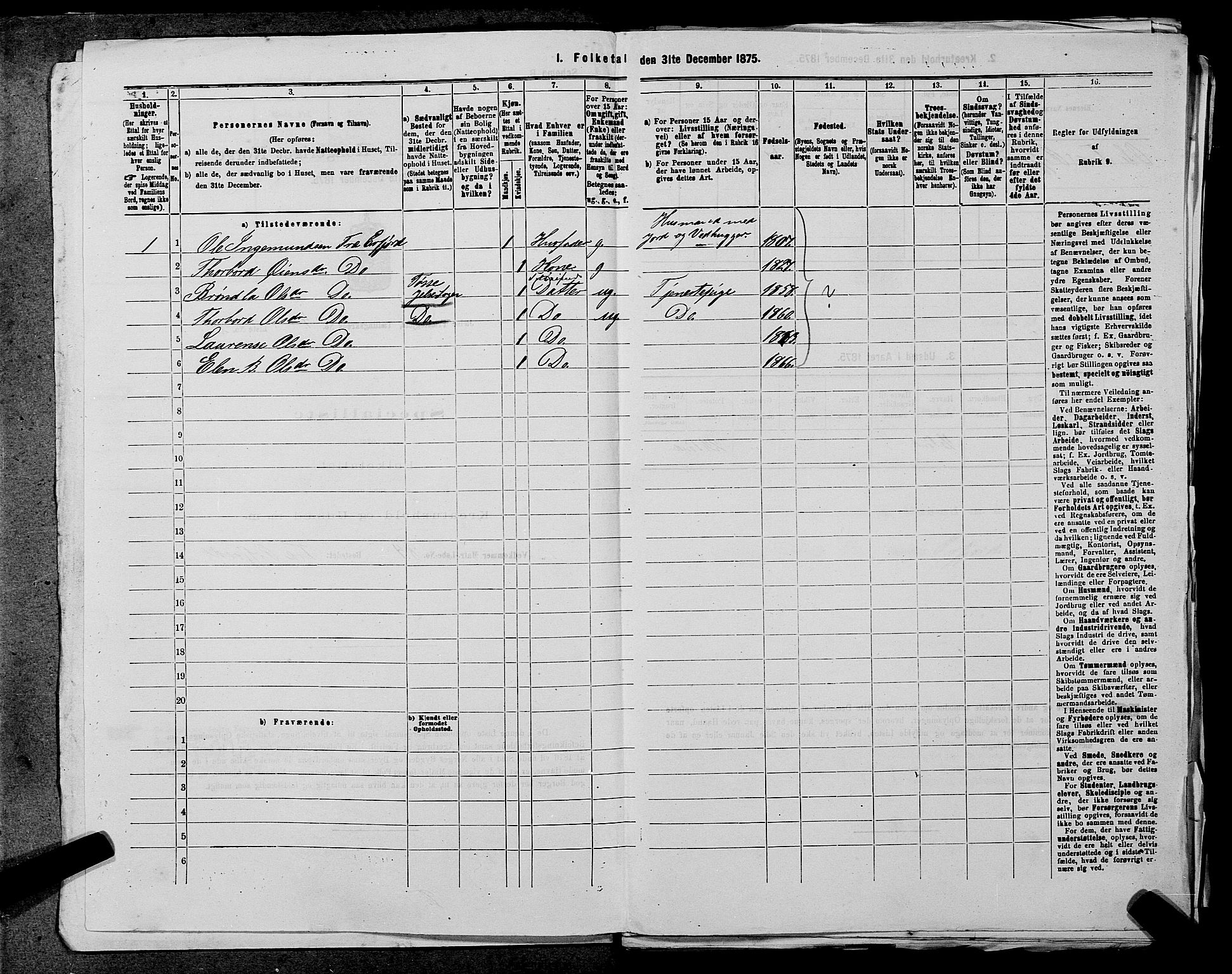 SAST, 1875 census for 1138P Jelsa, 1875, p. 323