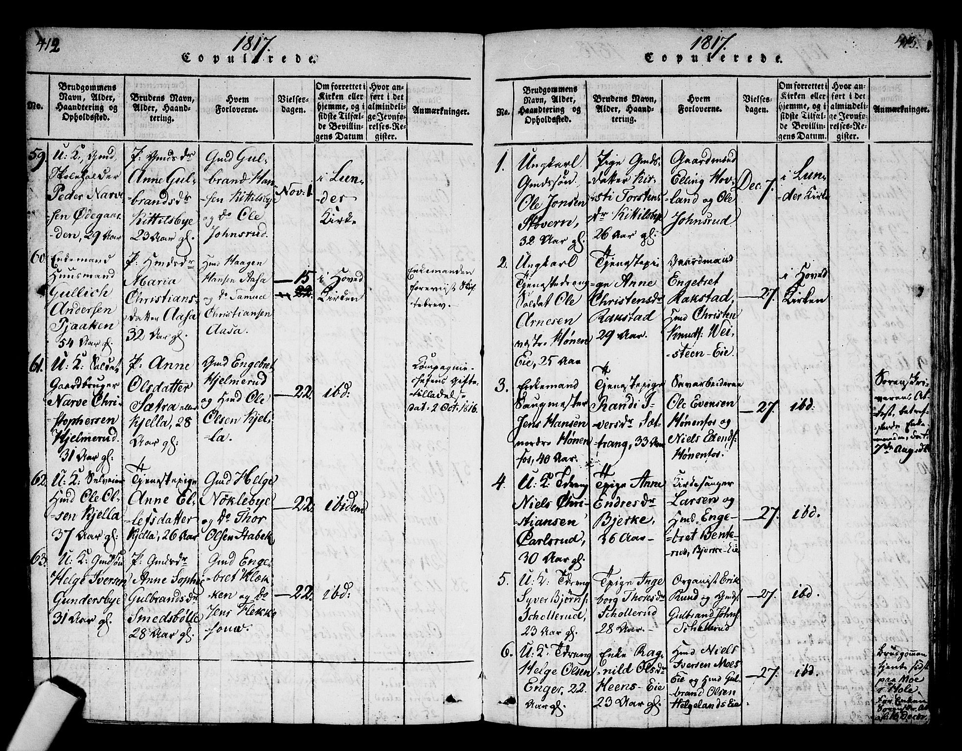 Norderhov kirkebøker, SAKO/A-237/F/Fa/L0008: Parish register (official) no. 8, 1814-1833, p. 412-413