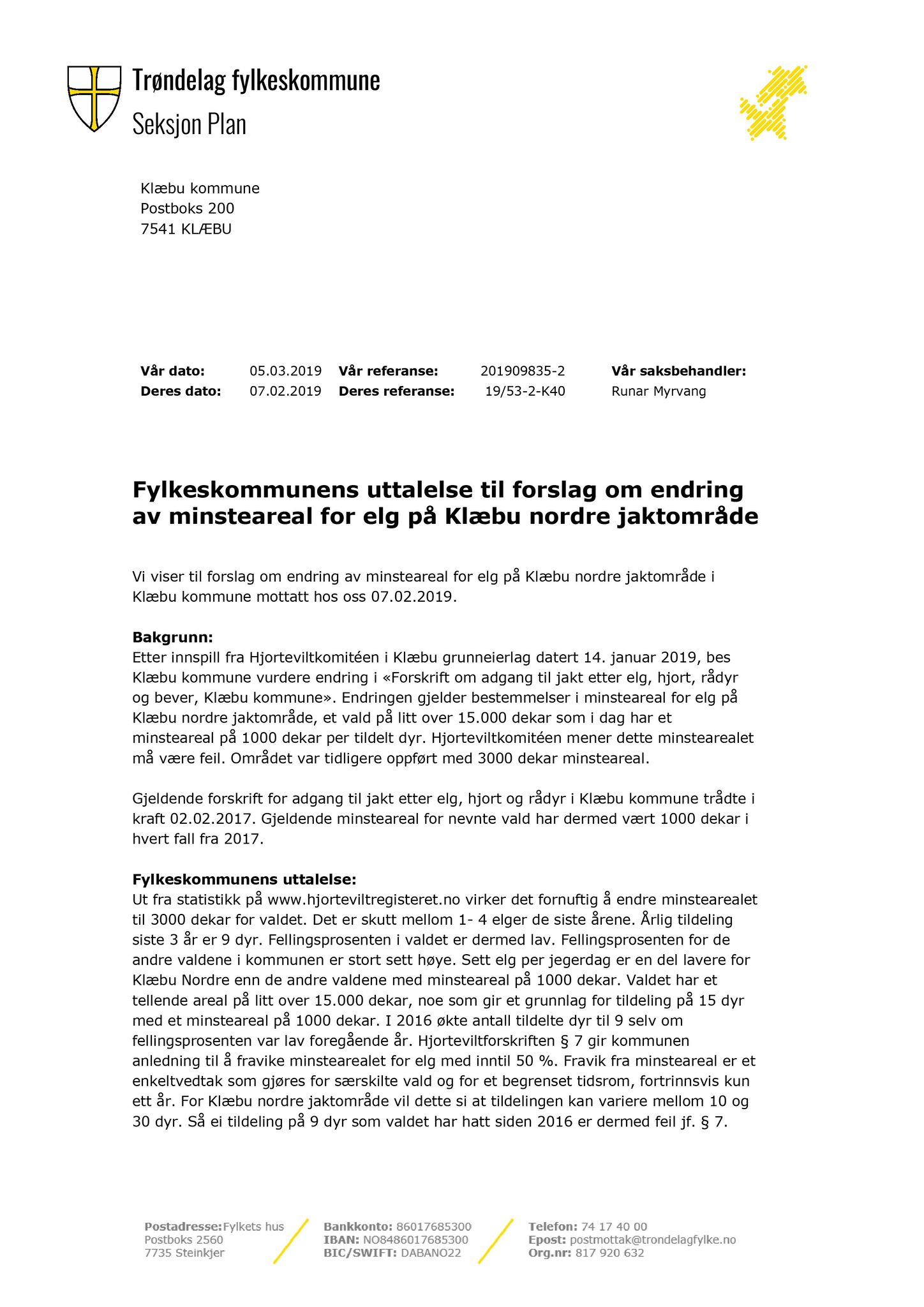 Klæbu Kommune, TRKO/KK/06-UM/L006: Utvalg for miljø - Møtedokumenter 2019, 2019, p. 93