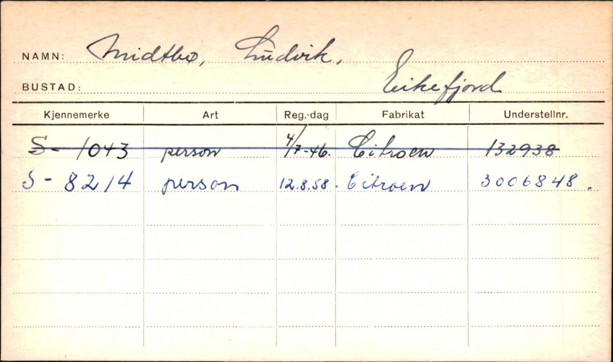 Statens vegvesen, Sogn og Fjordane vegkontor, AV/SAB-A-5301/4/F/L0001D: Eigarregister Fjordane til 1.6.1961, 1930-1961, p. 605