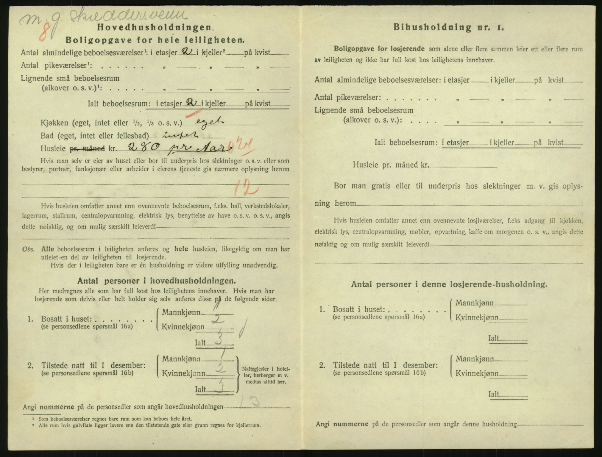 SAK, 1920 census for Arendal, 1920, p. 4609