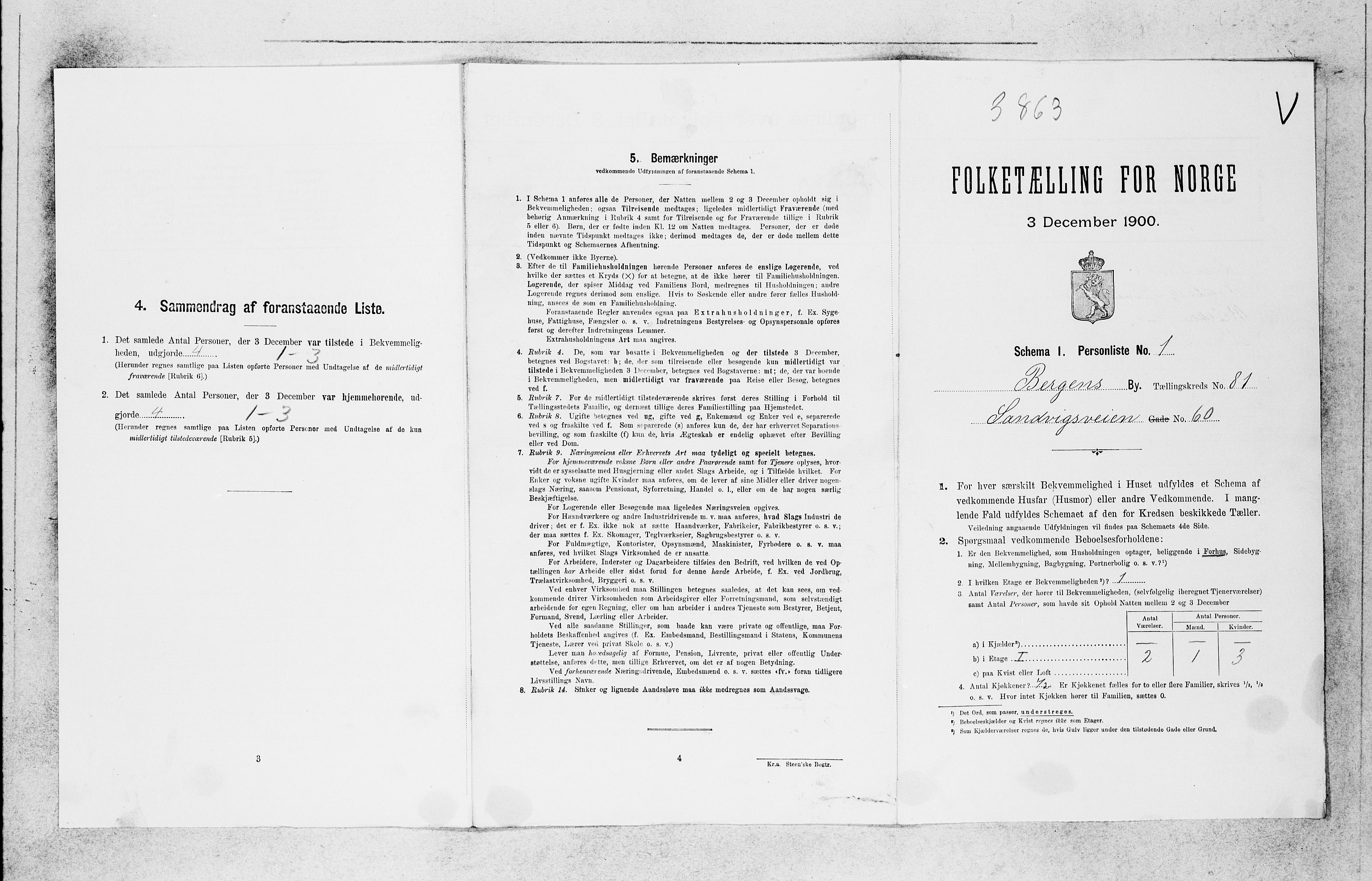 SAB, 1900 census for Bergen, 1900, p. 16776