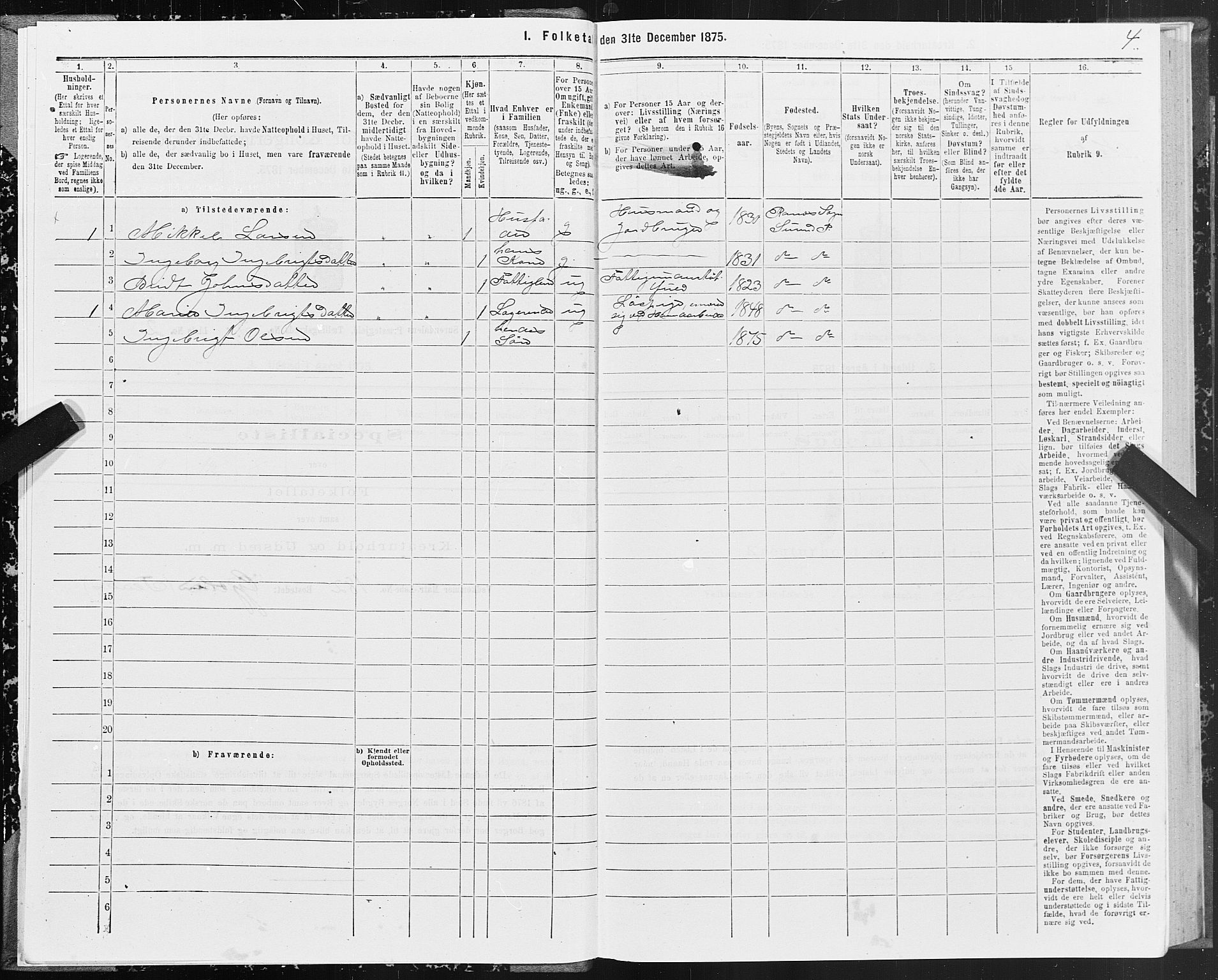 SAT, 1875 census for 1566P Surnadal, 1875, p. 2004