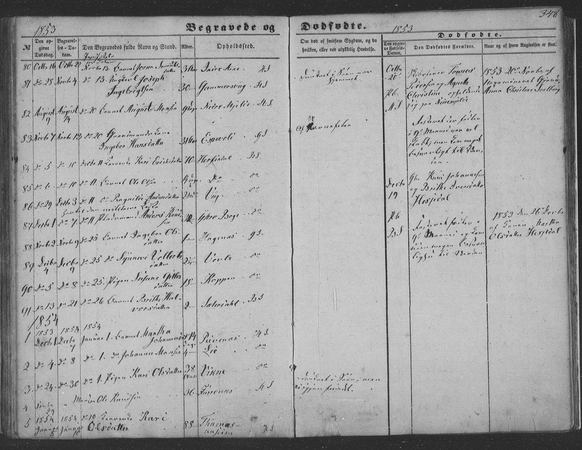Haus sokneprestembete, SAB/A-75601/H/Haa: Parish register (official) no. A 16 II, 1848-1857, p. 348