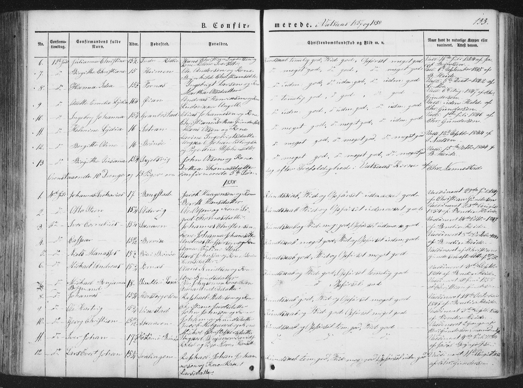 Ministerialprotokoller, klokkerbøker og fødselsregistre - Nordland, AV/SAT-A-1459/810/L0144: Parish register (official) no. 810A07 /1, 1841-1862, p. 133