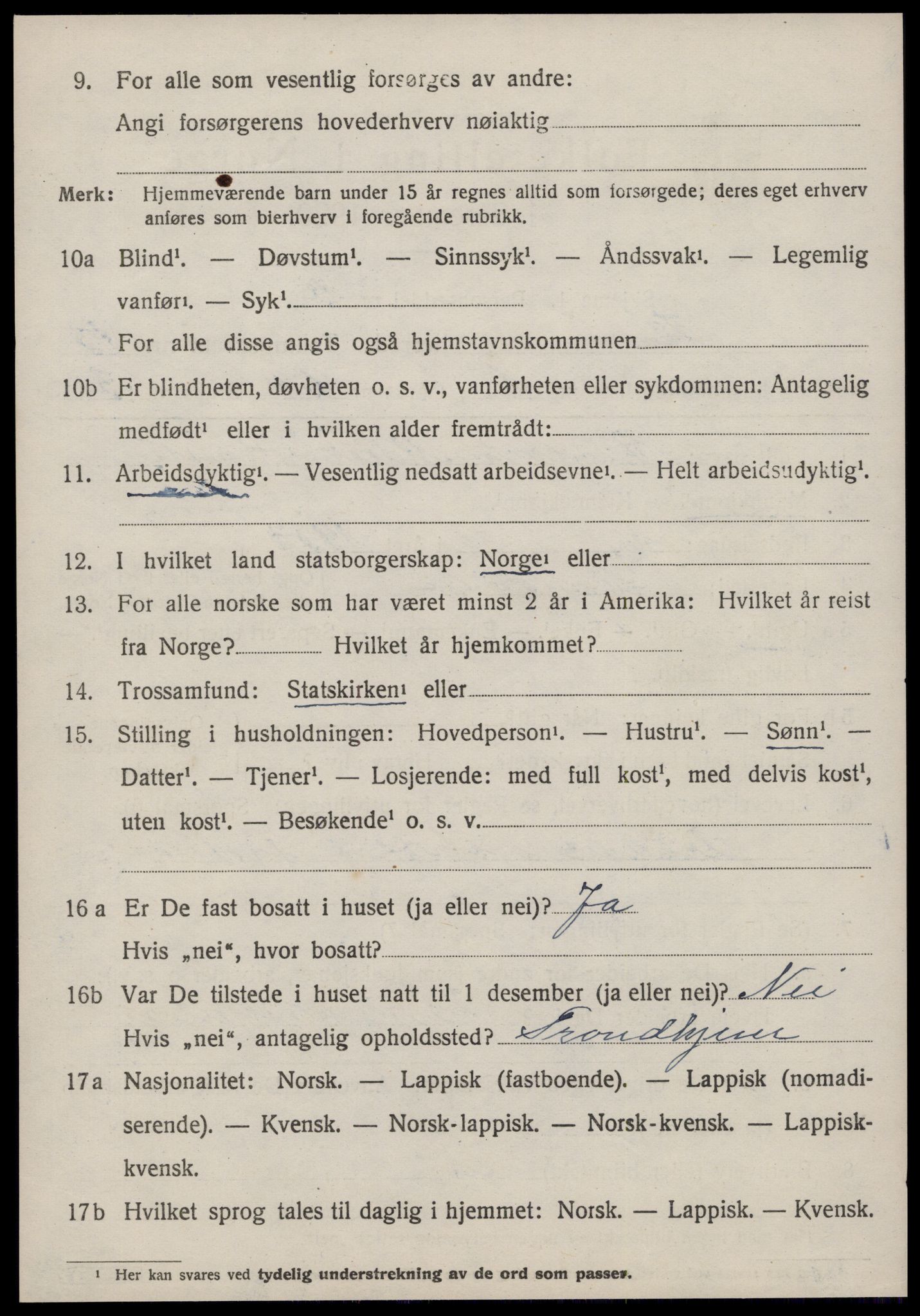 SAT, 1920 census for Å, 1920, p. 5501