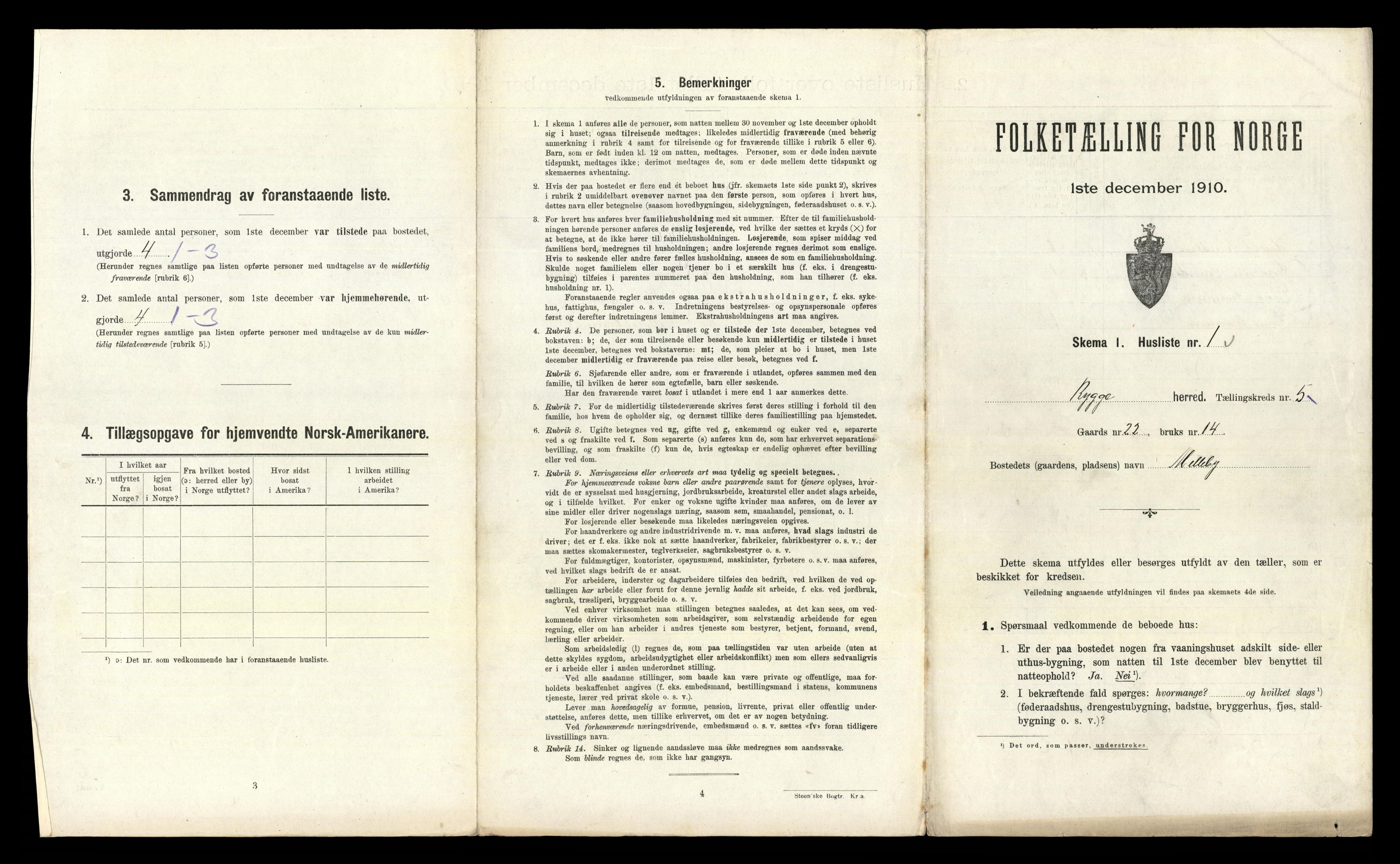 RA, 1910 census for Rygge, 1910, p. 748