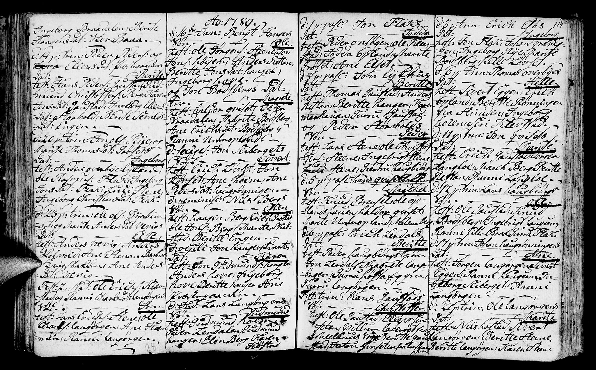 Ministerialprotokoller, klokkerbøker og fødselsregistre - Sør-Trøndelag, SAT/A-1456/612/L0370: Parish register (official) no. 612A04, 1754-1802, p. 114