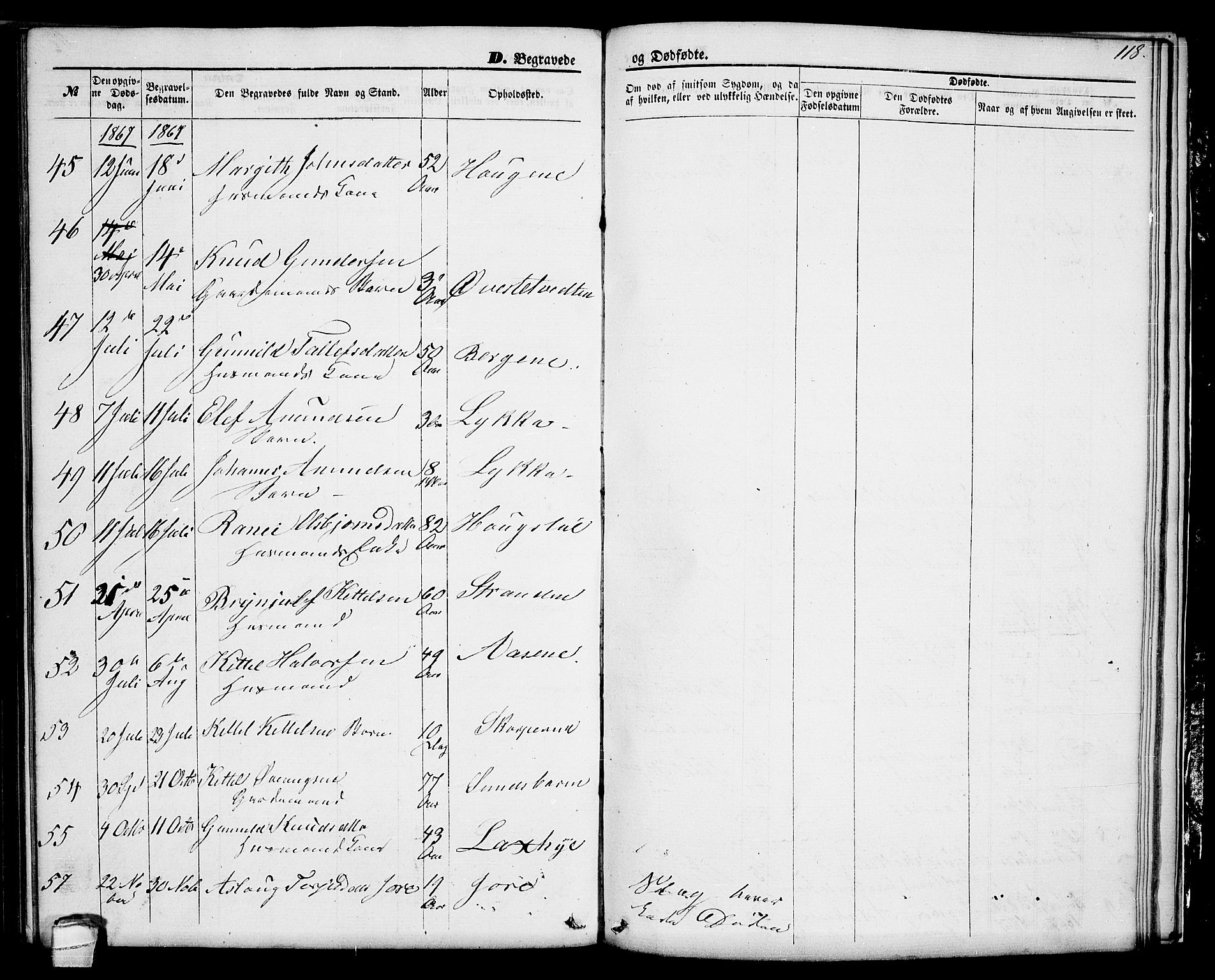 Seljord kirkebøker, SAKO/A-20/G/Ga/L0003: Parish register (copy) no. I 3, 1866-1873, p. 118