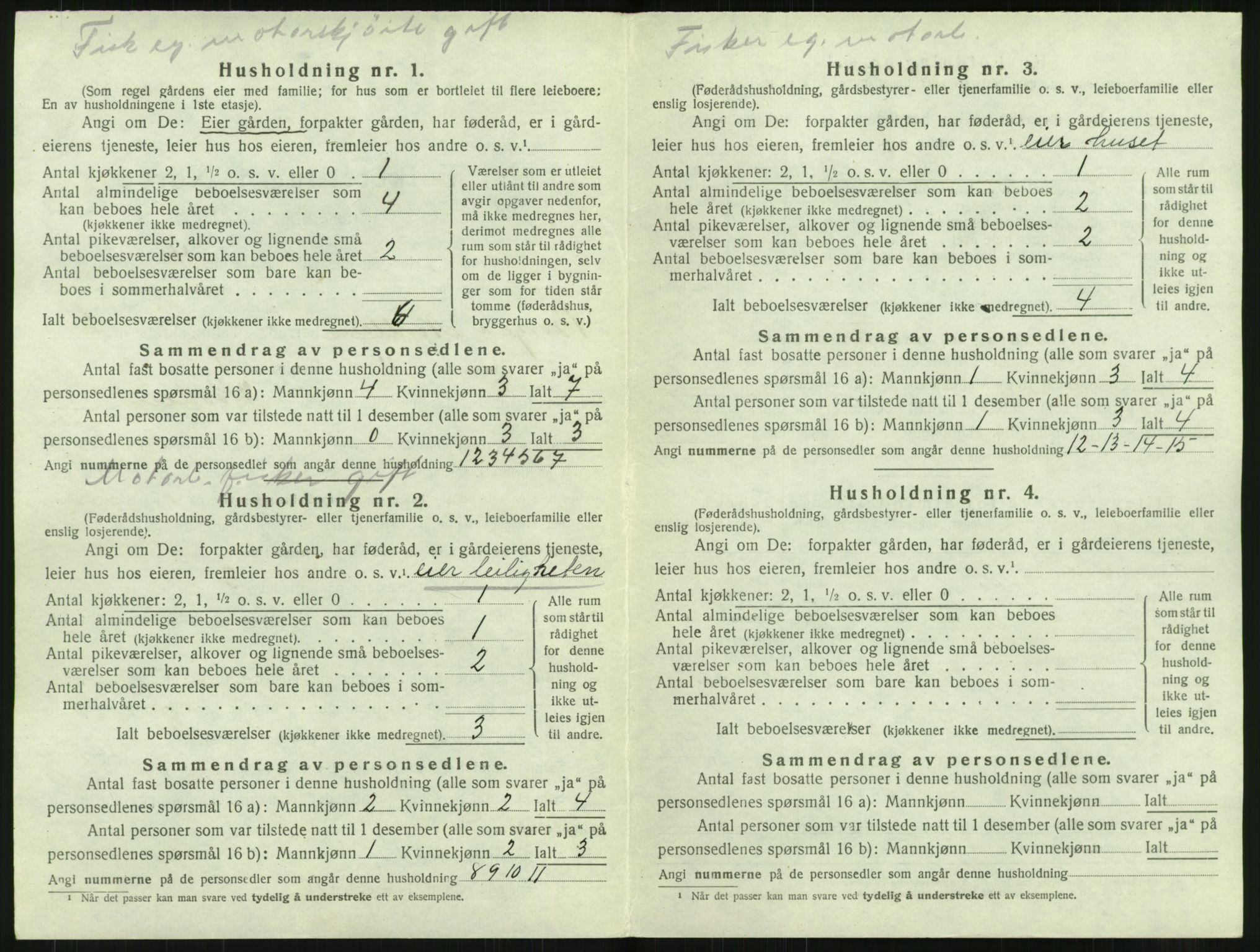 SAT, 1920 census for Borge, 1920, p. 164