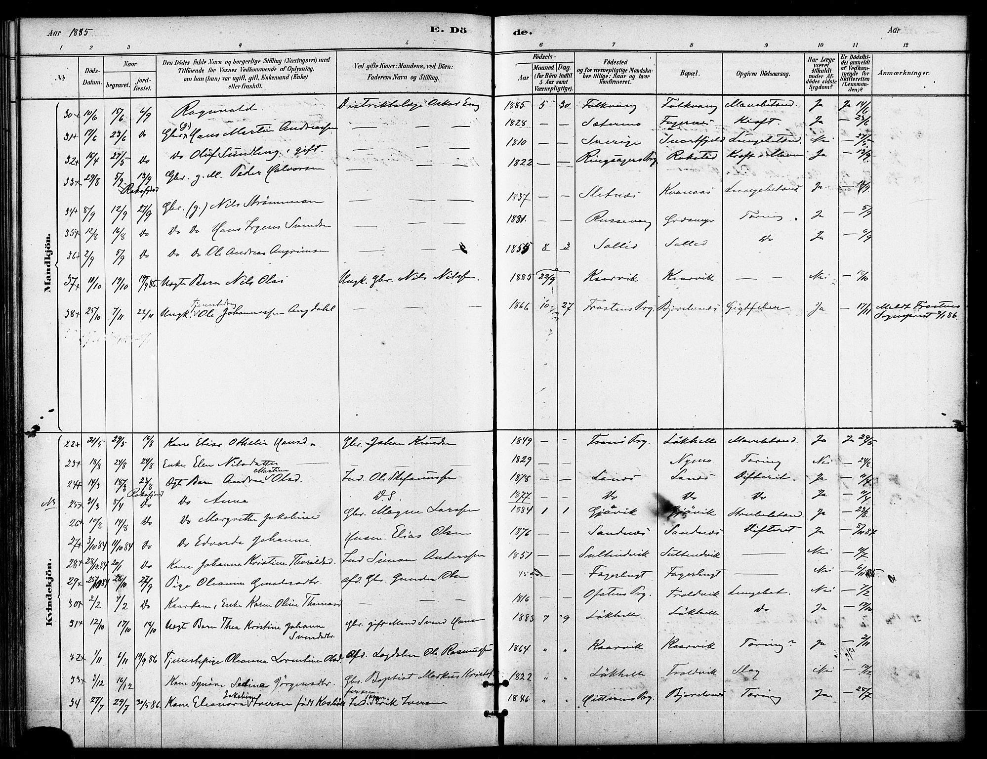 Lenvik sokneprestembete, AV/SATØ-S-1310/H/Ha/Haa/L0011kirke: Parish register (official) no. 11, 1880-1889