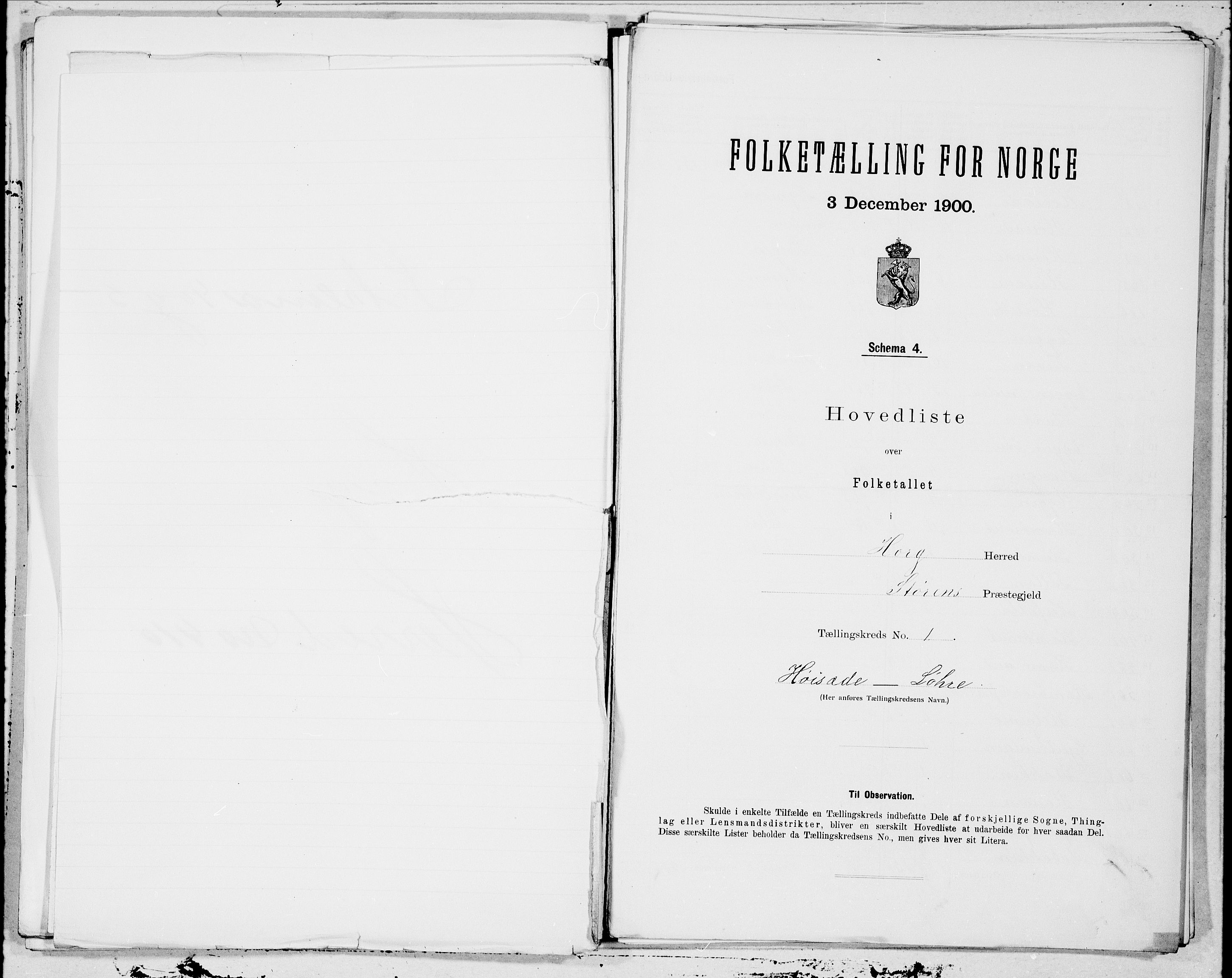 SAT, 1900 census for Horg, 1900, p. 2